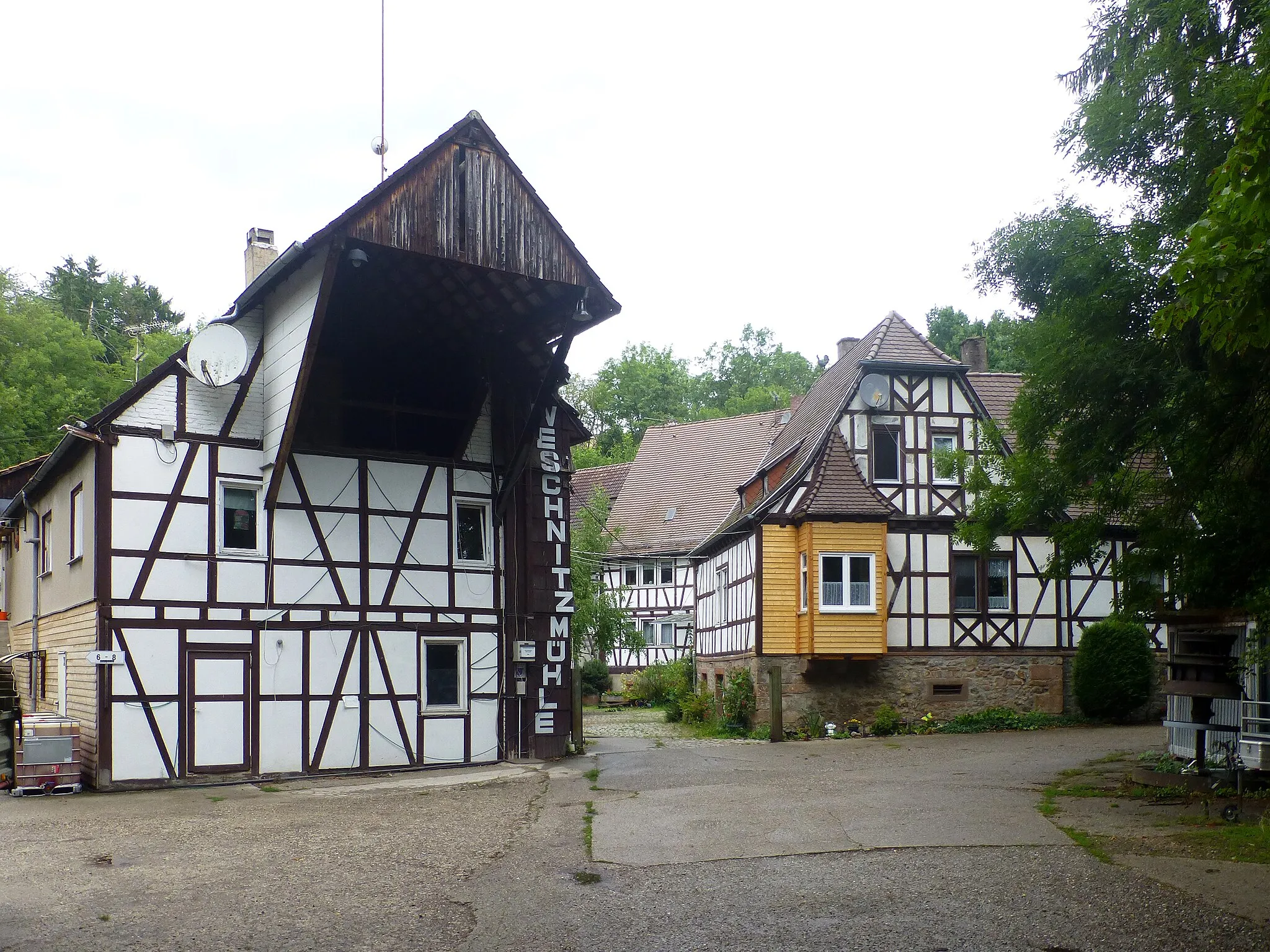 Photo showing: Denkmalgeschützte Weschnitzmühle bei Mörlenbach