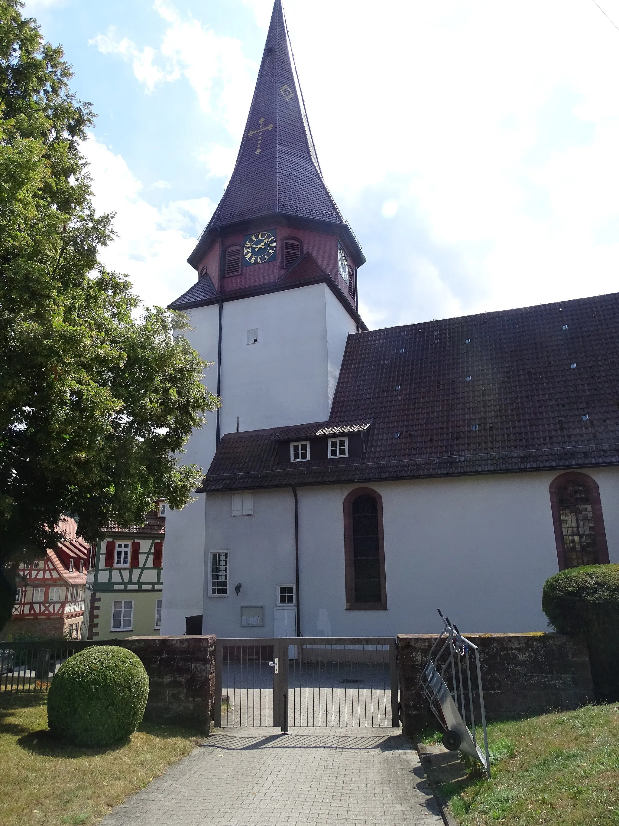 Photo showing: Martinskirche Calw-Stammheim, vom Friedhof aus