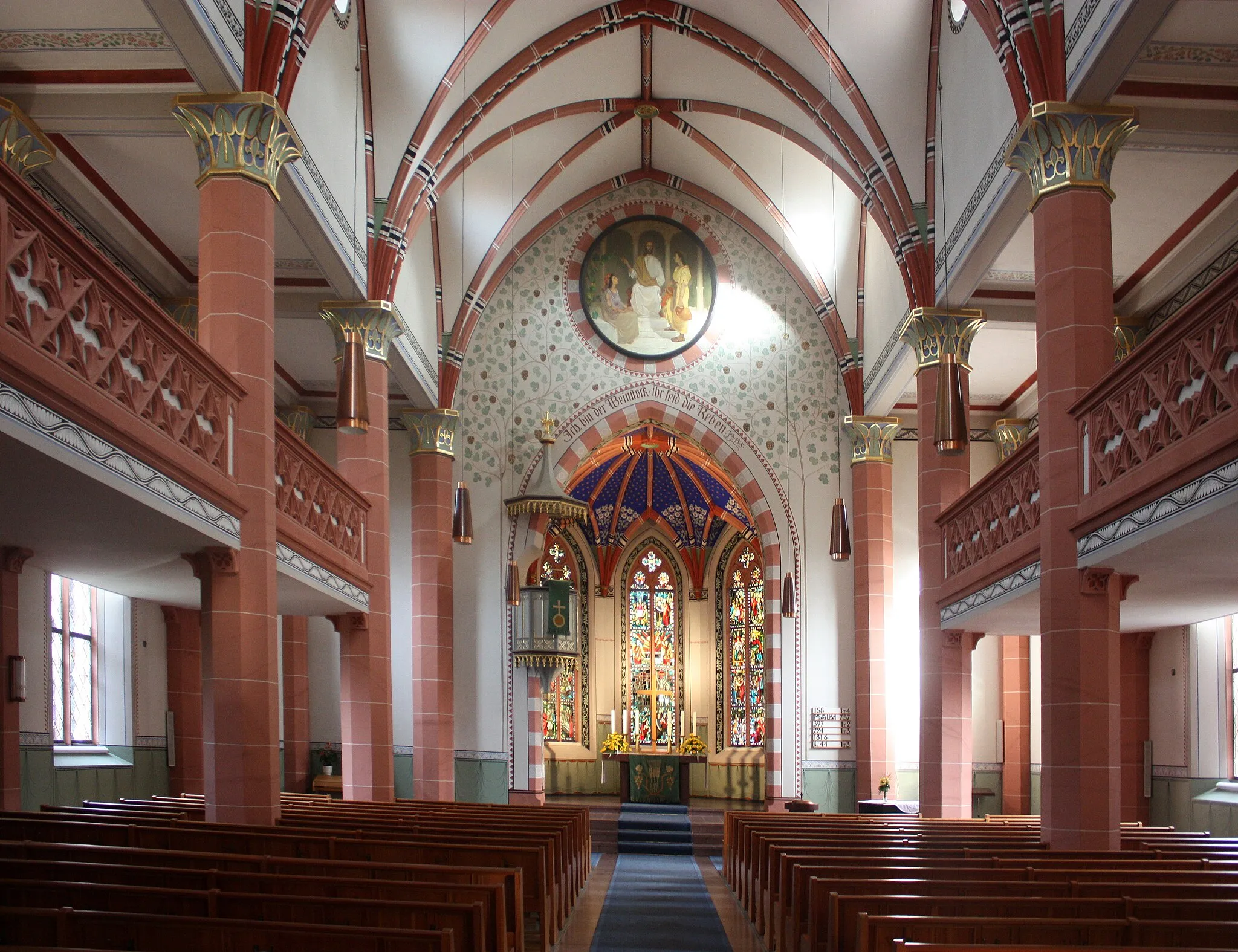 Photo showing: Loffenau, Holy Cross Church, inner view