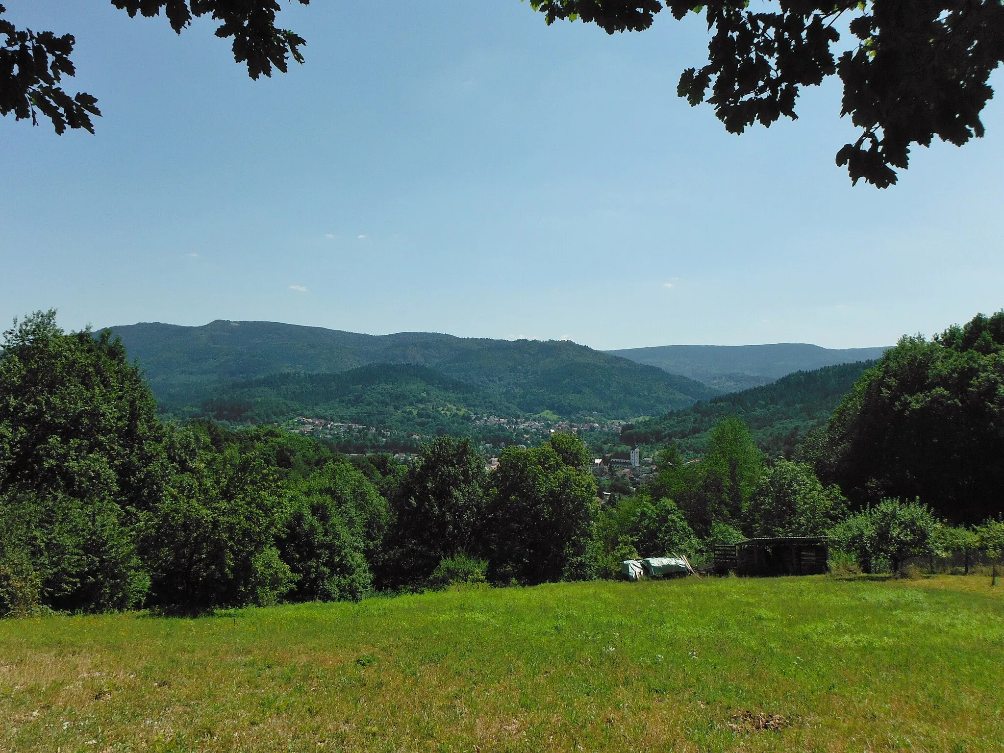 Photo showing: Blick auf Gernsbach vom Wanderweg am Hahnberg