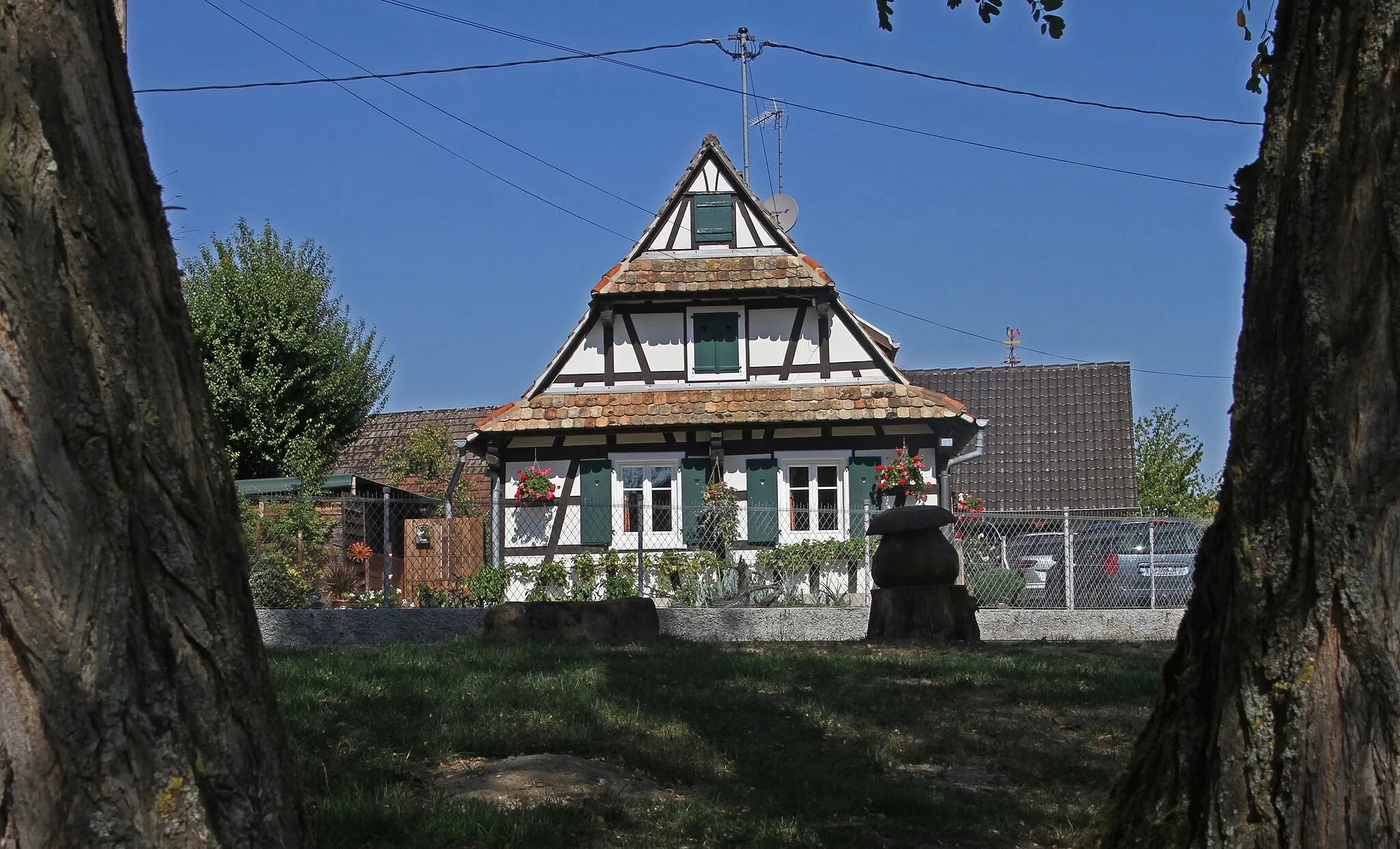 Photo showing: Timber framed house in Auenheim.