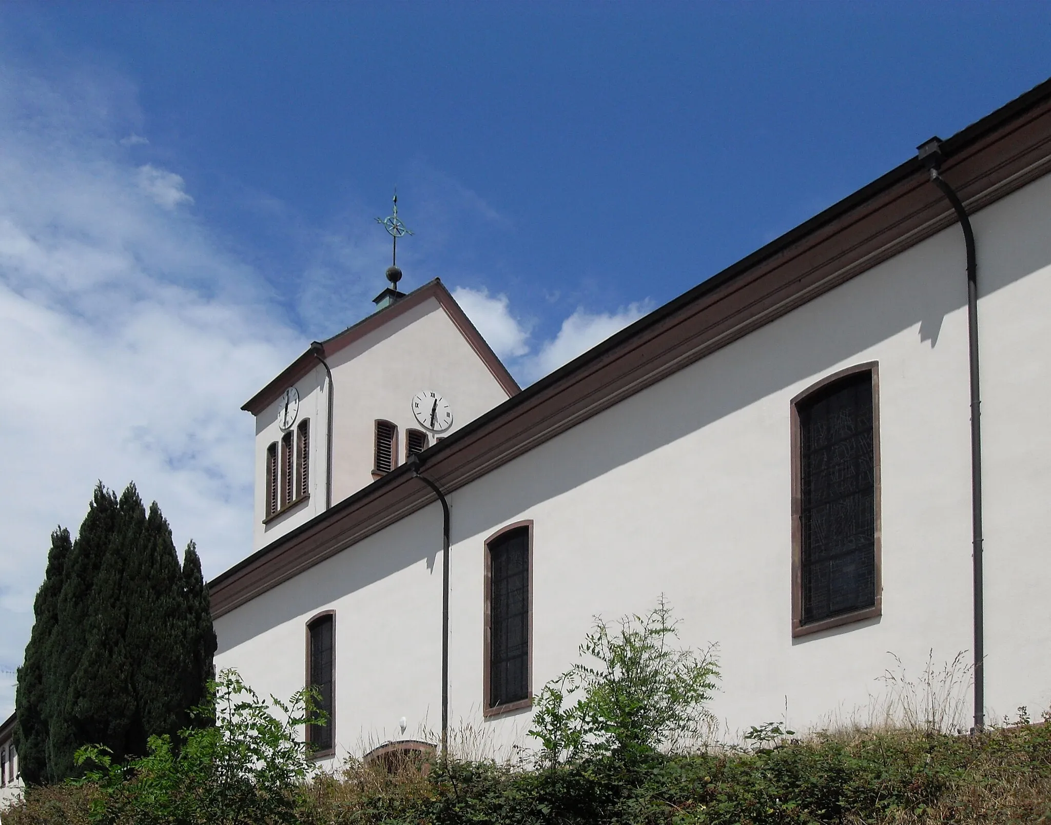 Photo showing: L'église Saint-Nicolas à Schirrhein, côté sud-est