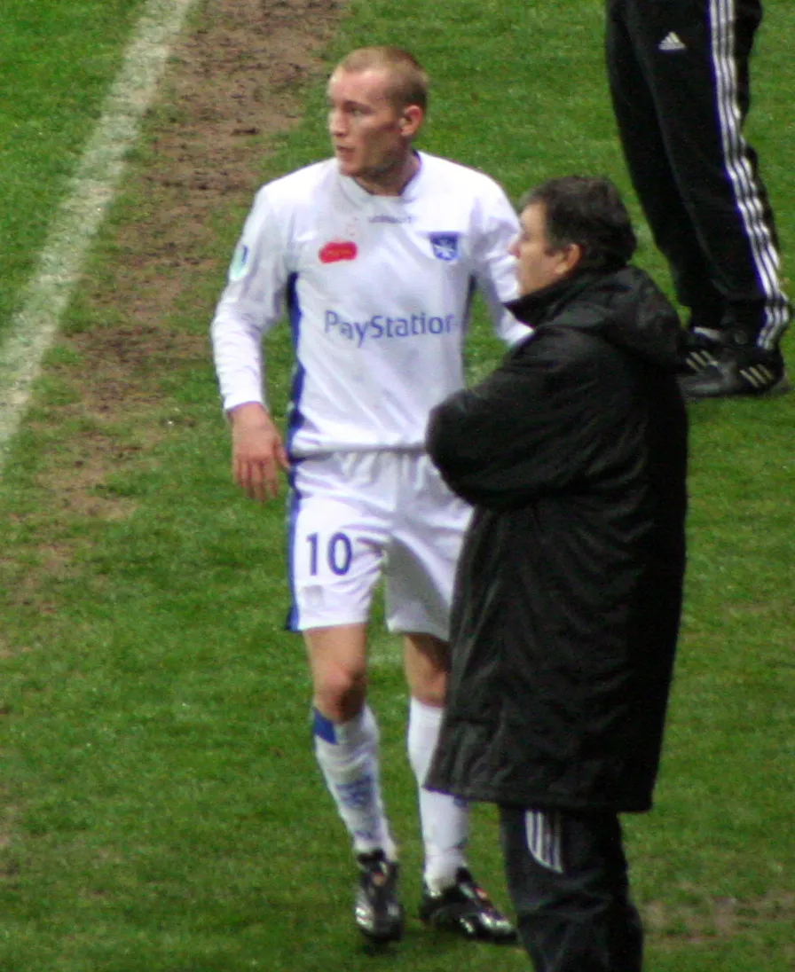 Photo showing: Thomas Kahlenberg with Jacques Santini (AJ Auxerre coach)