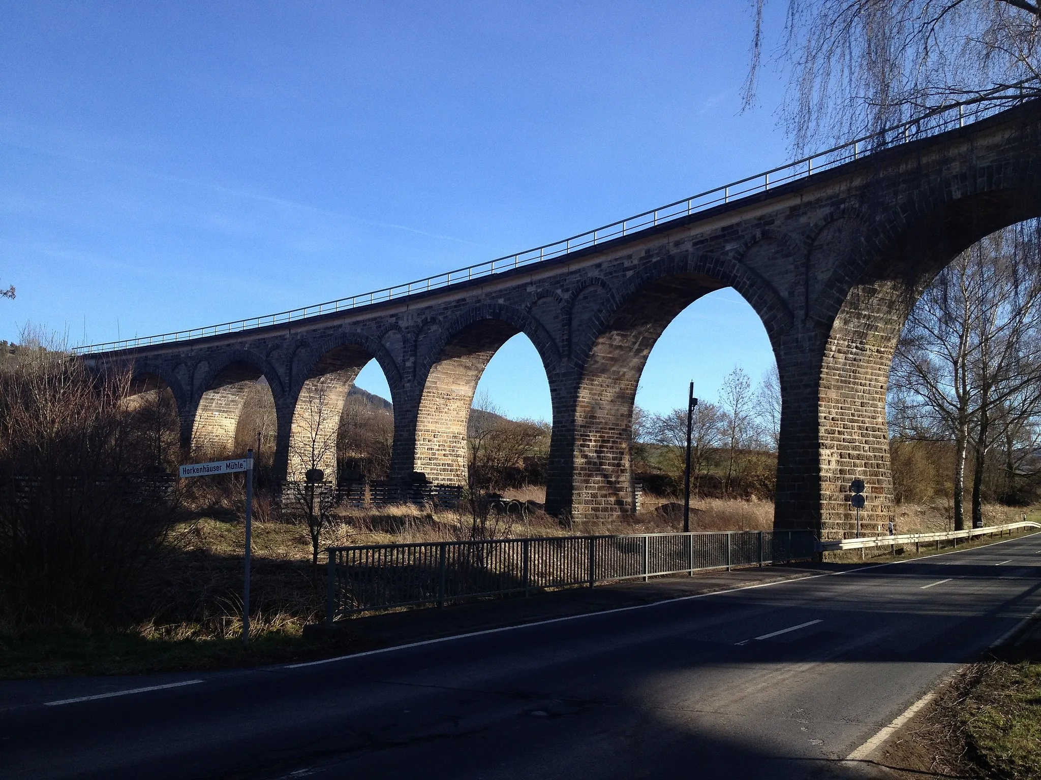 Photo showing: Das Warmetalviadukt der Bahnstrecke Vellmar–Volkmarsen