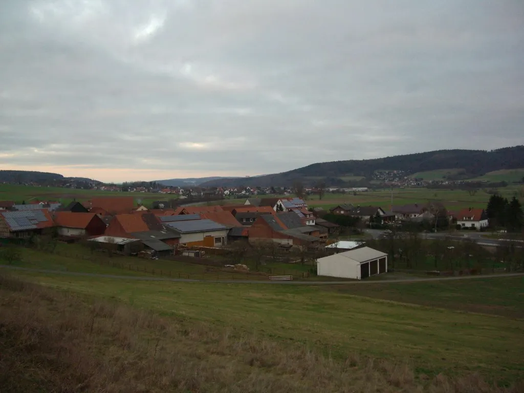 Photo showing: Beiershausen (im Hintergrund Asbach und rechts Kohlhausen)