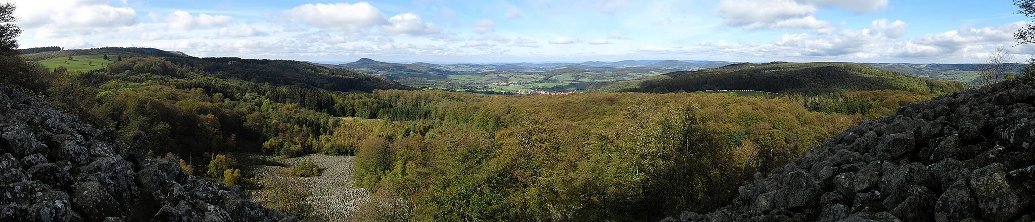 Photo showing: Panorama vom Schafstein nach Norden.