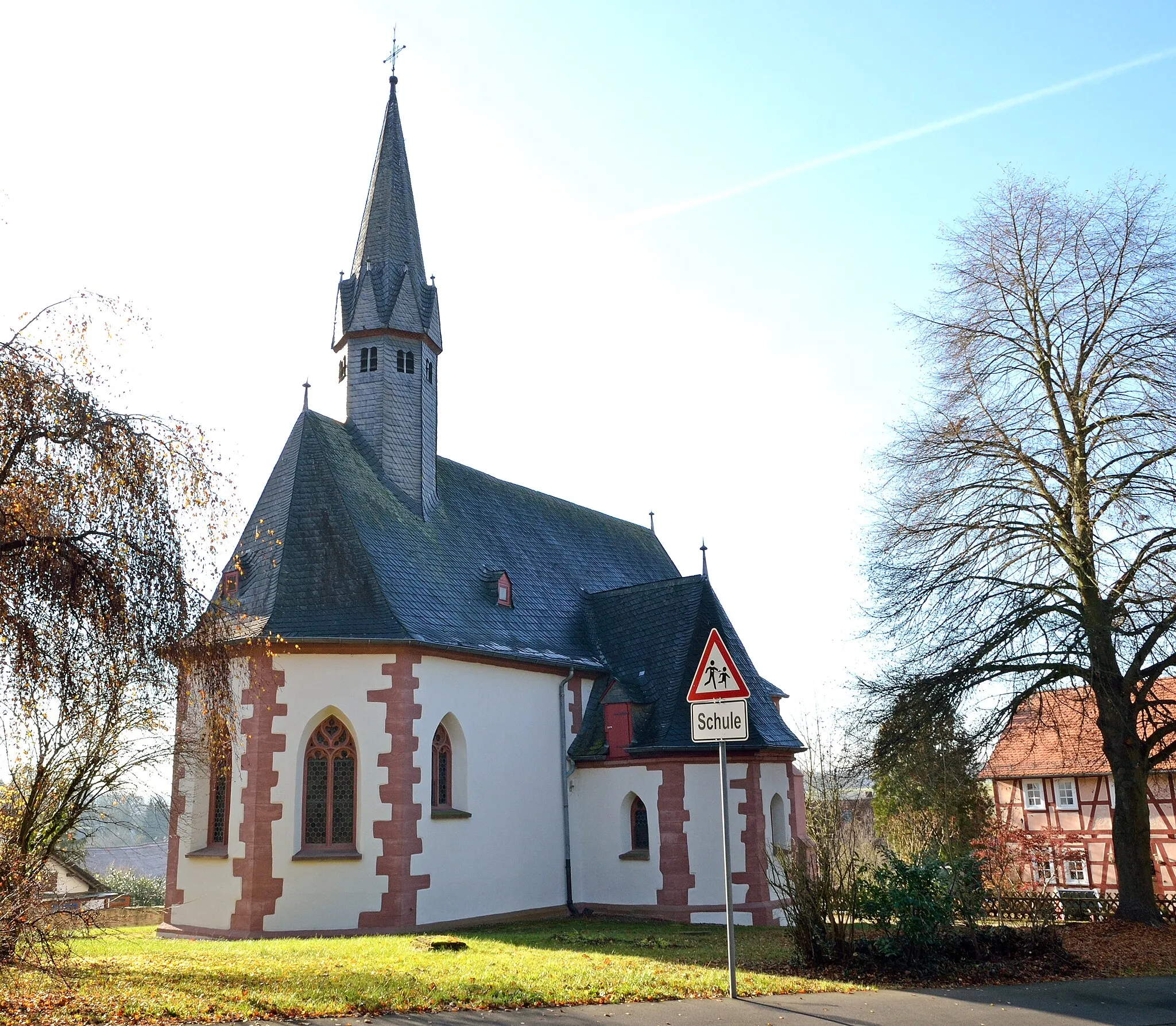 Photo showing: Die Marienkirche in Wehrshausen (Marburg)