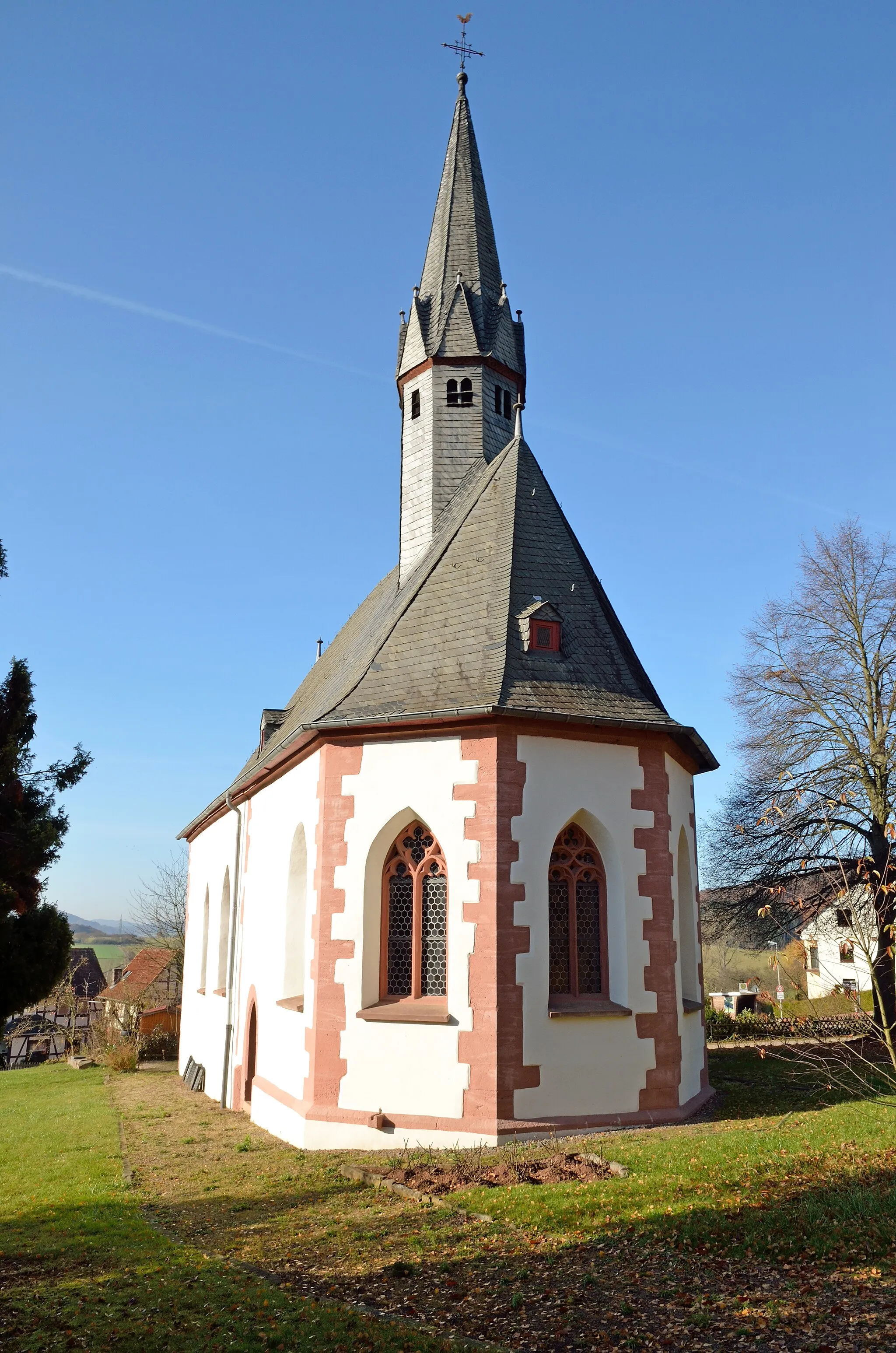 Photo showing: Die Marienkirche in Wehrshausen (Marburg)
