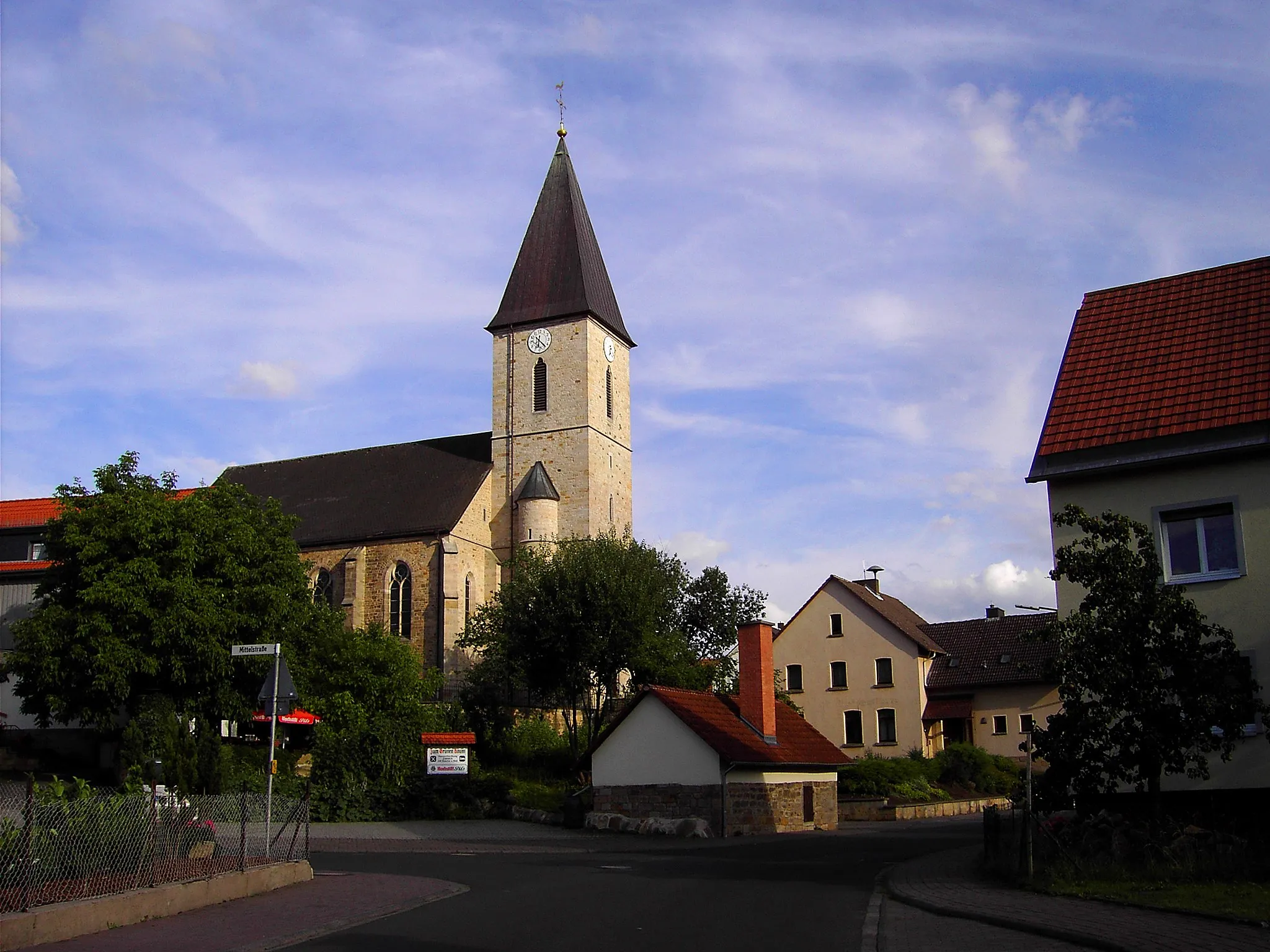 Photo showing: Catholic Church "Mariae Himmelfahrt" in Rückers, Germany