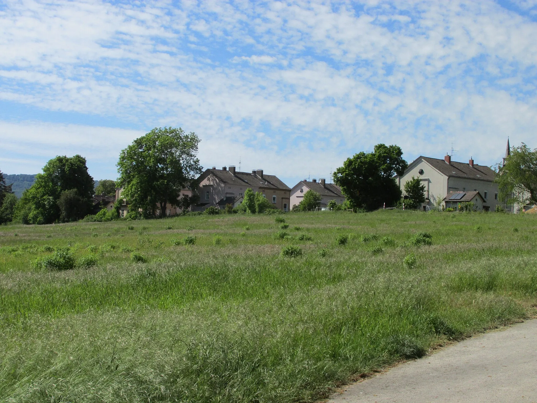 Photo showing: Blick von Südosten auf die Häuser an der Theodor-Fliedner-Straße in Kassel