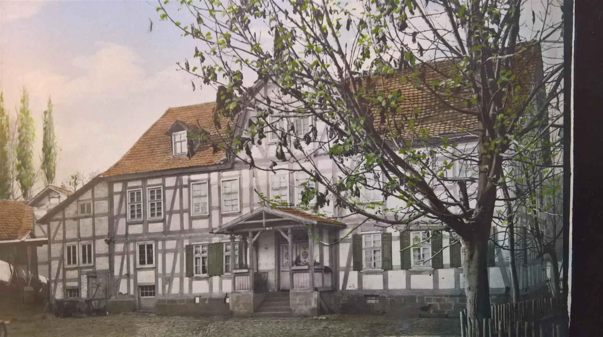 Photo showing: Die Obermühle in Neumorschen um 1900