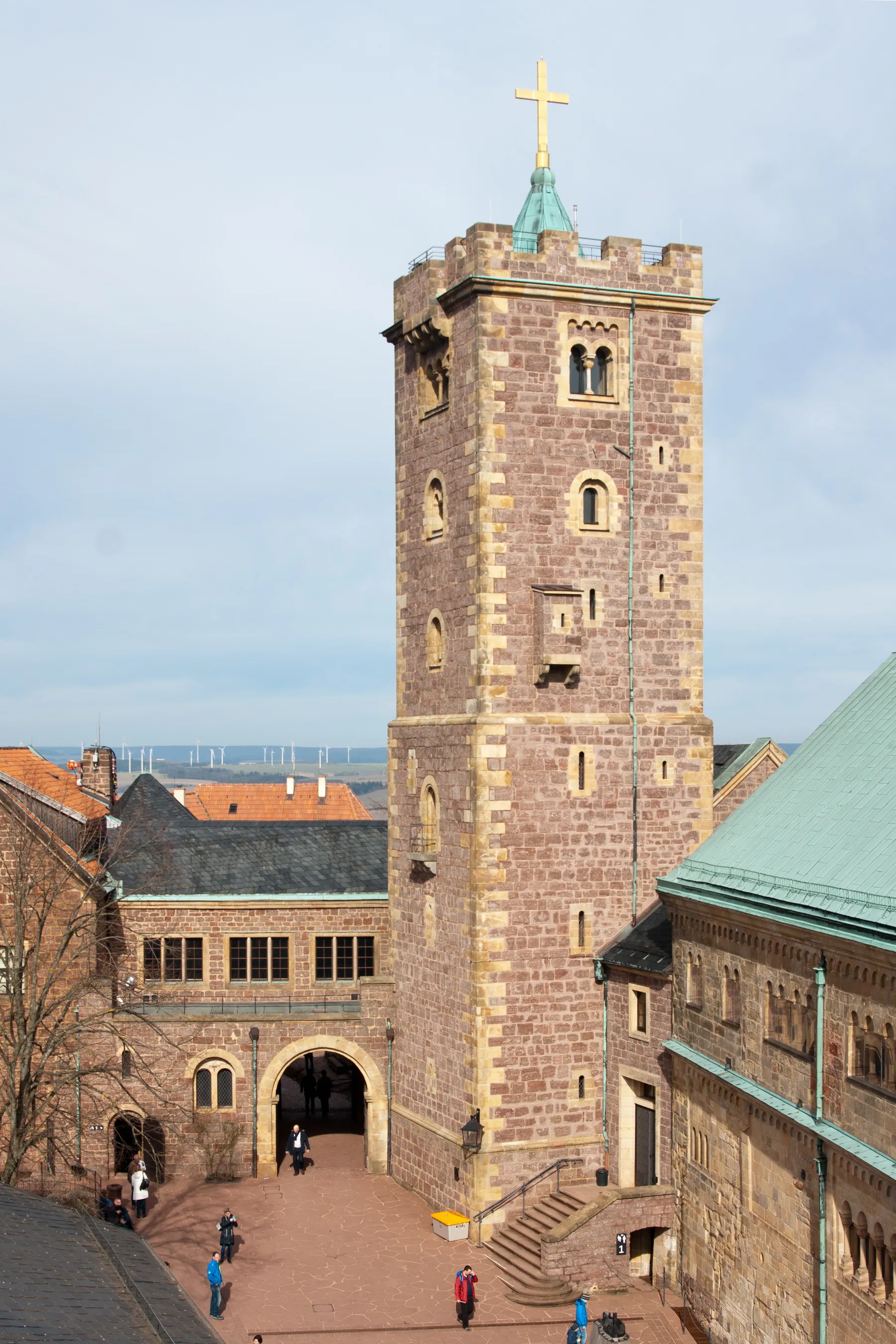 Photo showing: Der Bergfried der Wartburg bei Eisenach