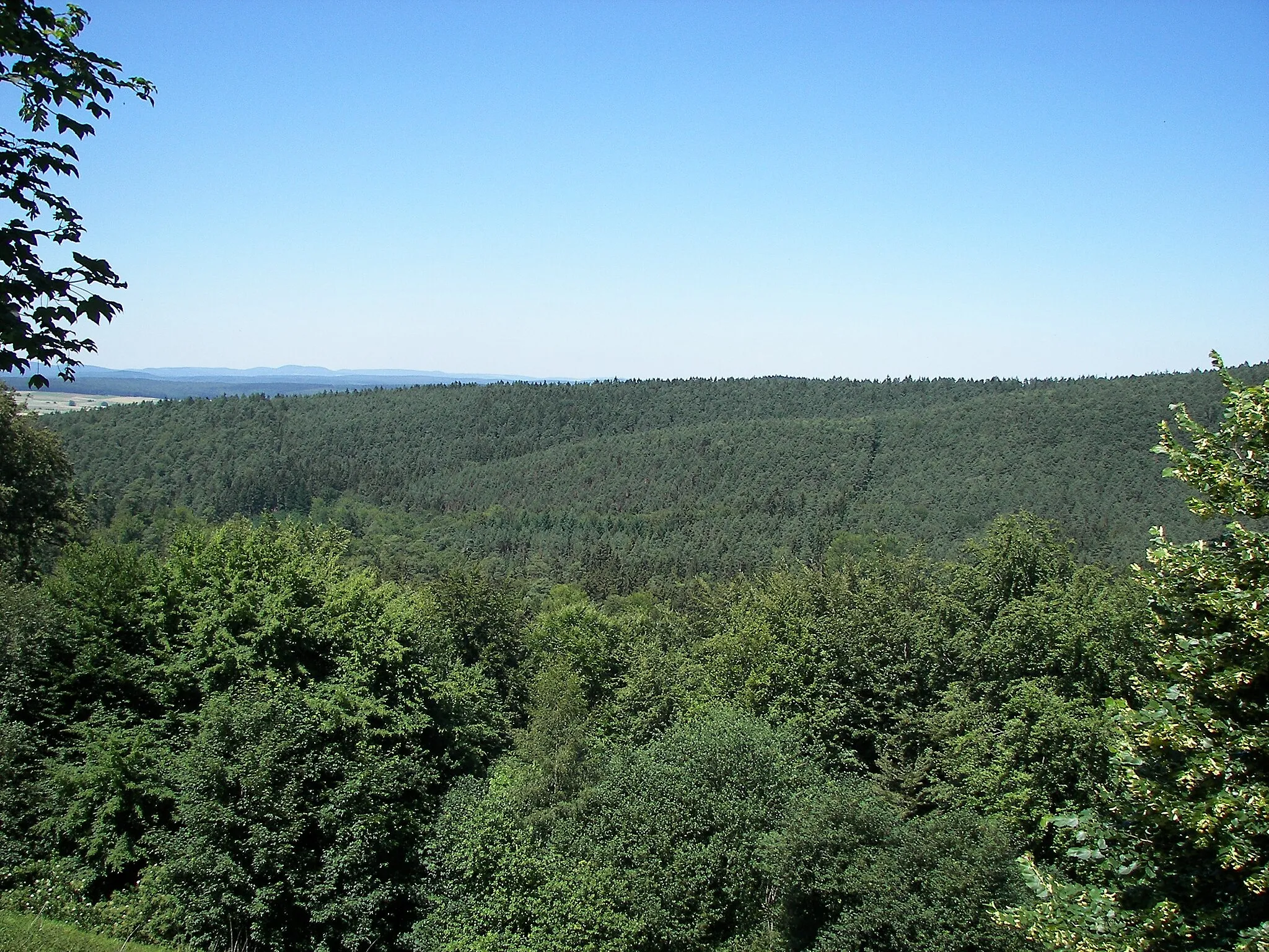 Photo showing: Burgwald, Gerhardsberg, vom Christenberg aus gesehen