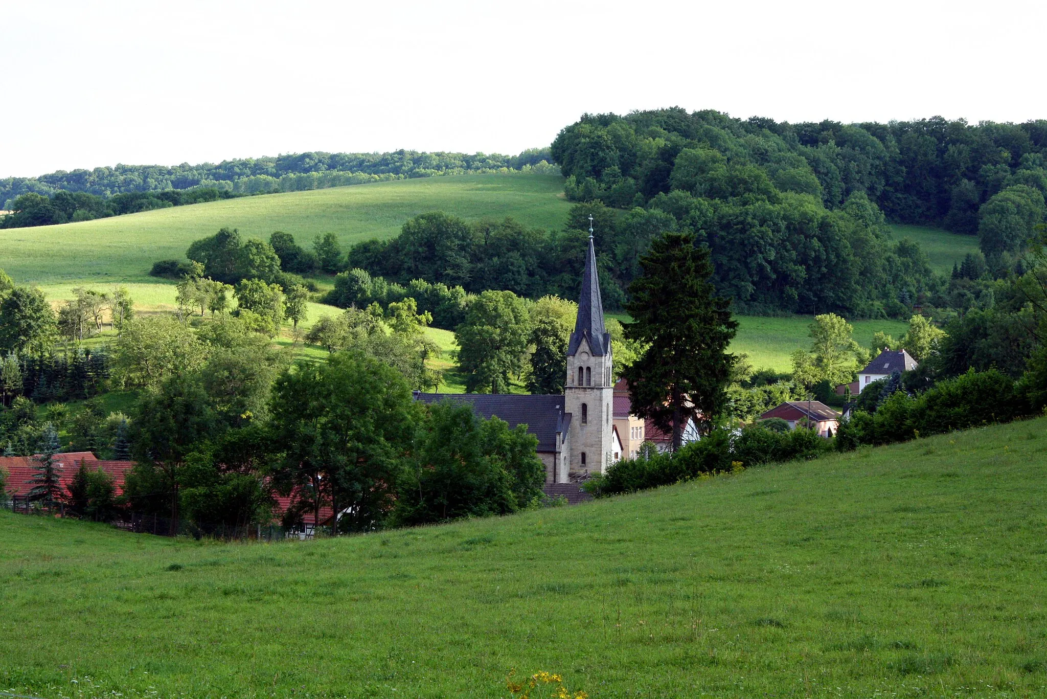 Photo showing: Church in Hildebrandshausen near Mühlhausen/Thuringia