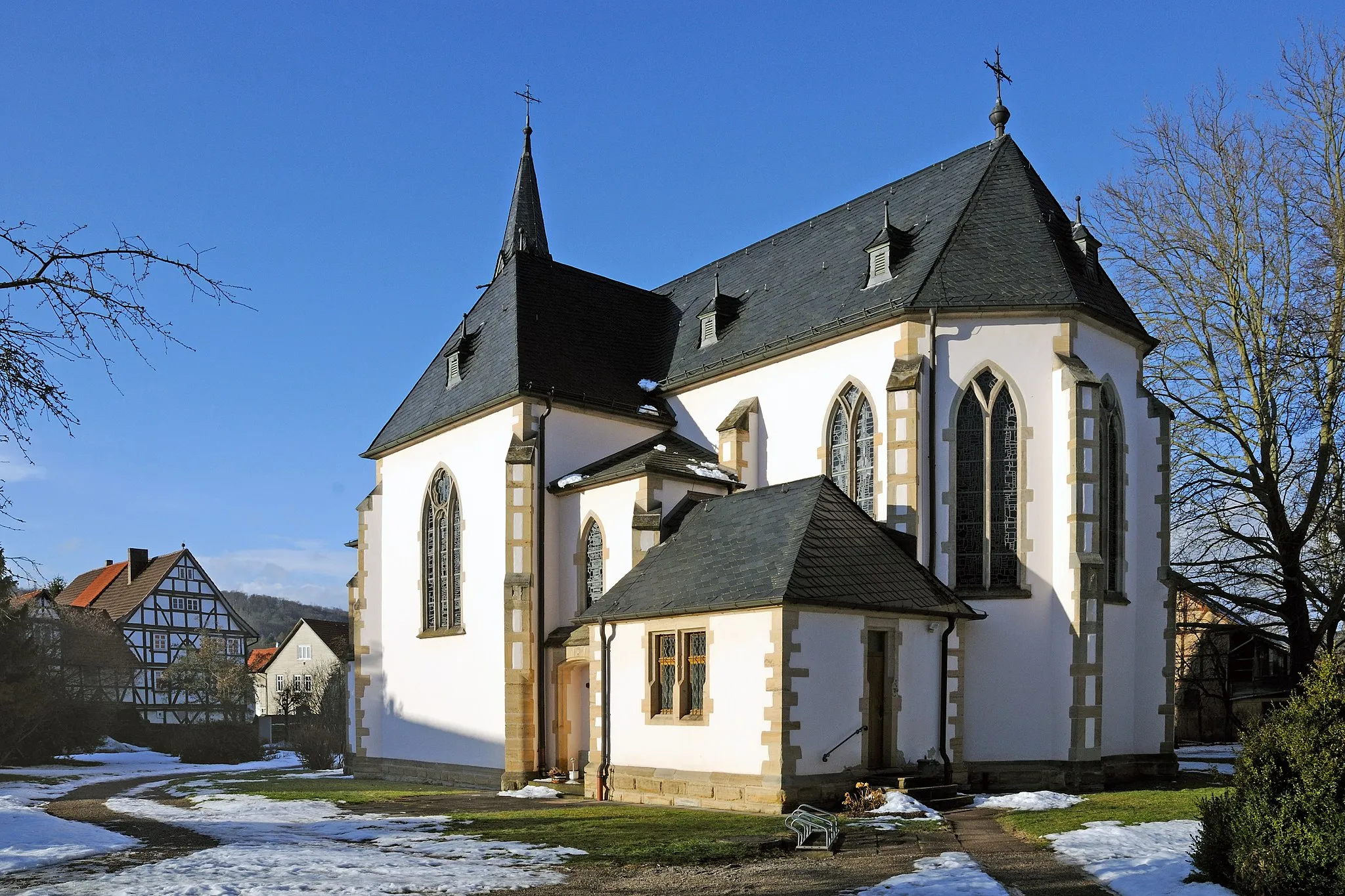 Photo showing: Kath. Stadtkirche Wanfried - Blick aus SüdOst