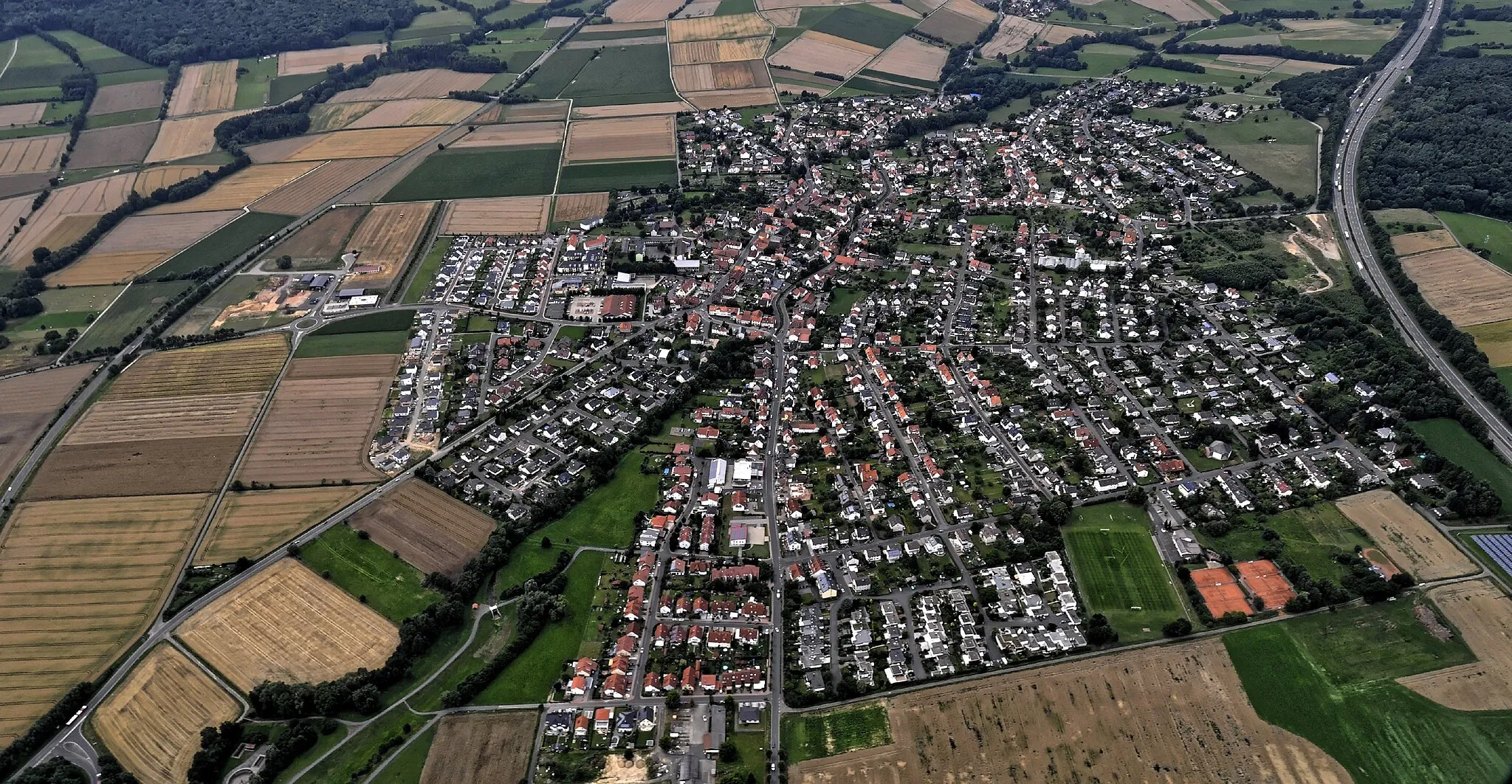 Photo showing: Bilder vom Flug Nordholz-Hammelburg 2015: Elgershausen
