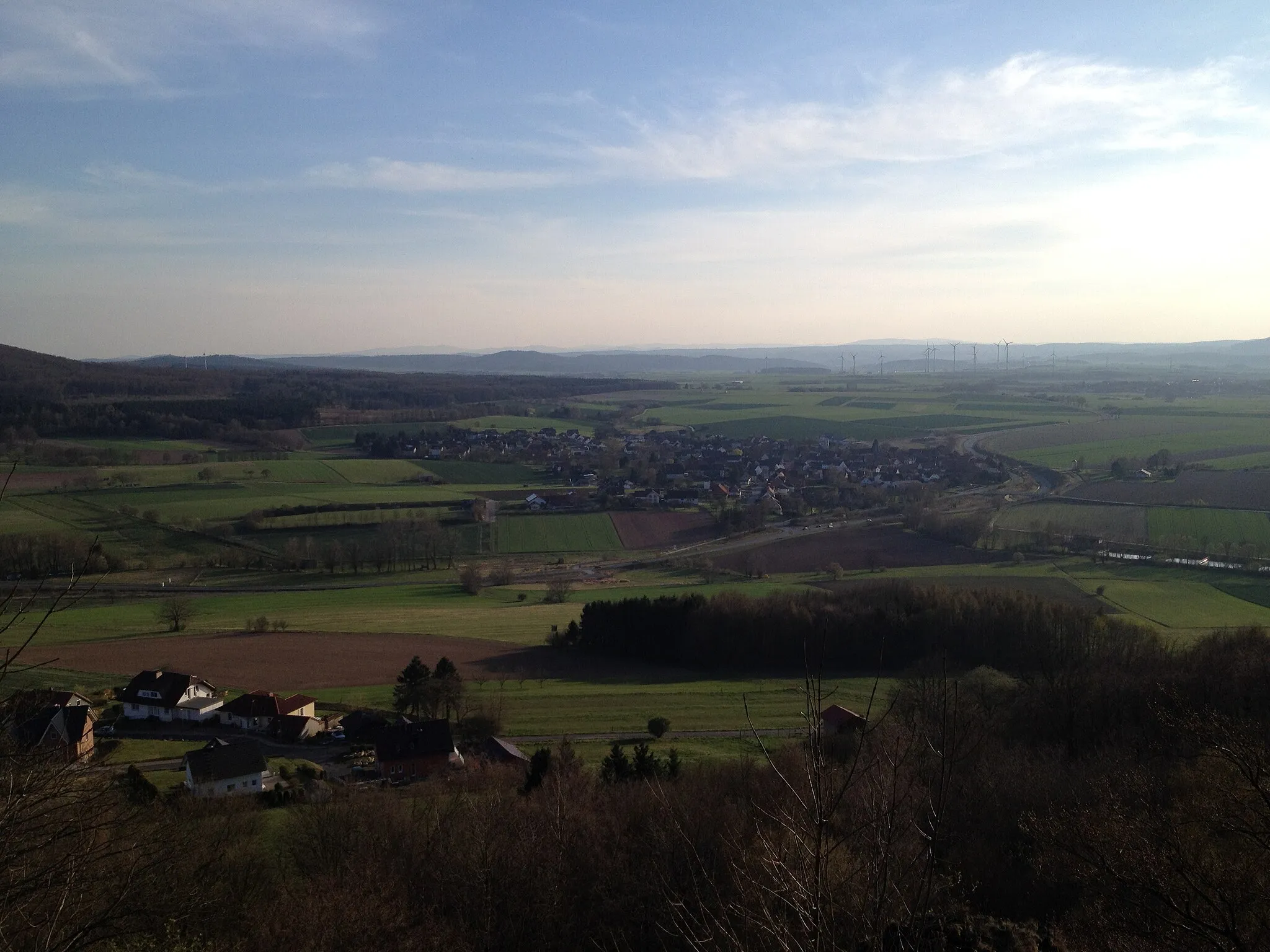 Photo showing: Blick vom Hasunger Berg auf Oelshausen