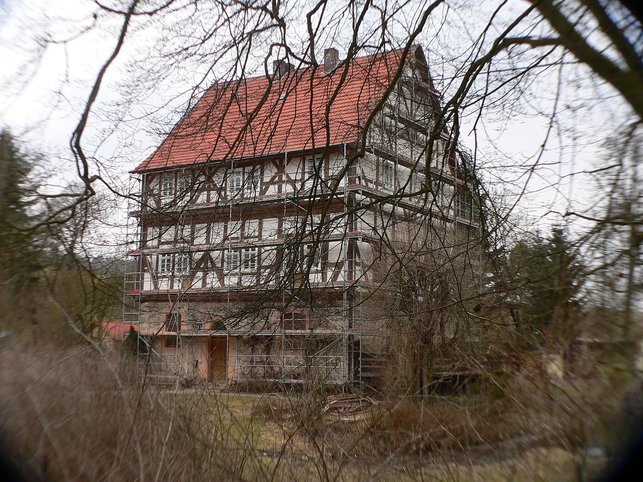 Photo showing: Wasserburg Schwarzenhasel in Rotenburg a.d. Fulda- Schwarzenhasel, Hessen, Regierungsbezirk Kassel, Landkreis Hersfeld-Rotenburg