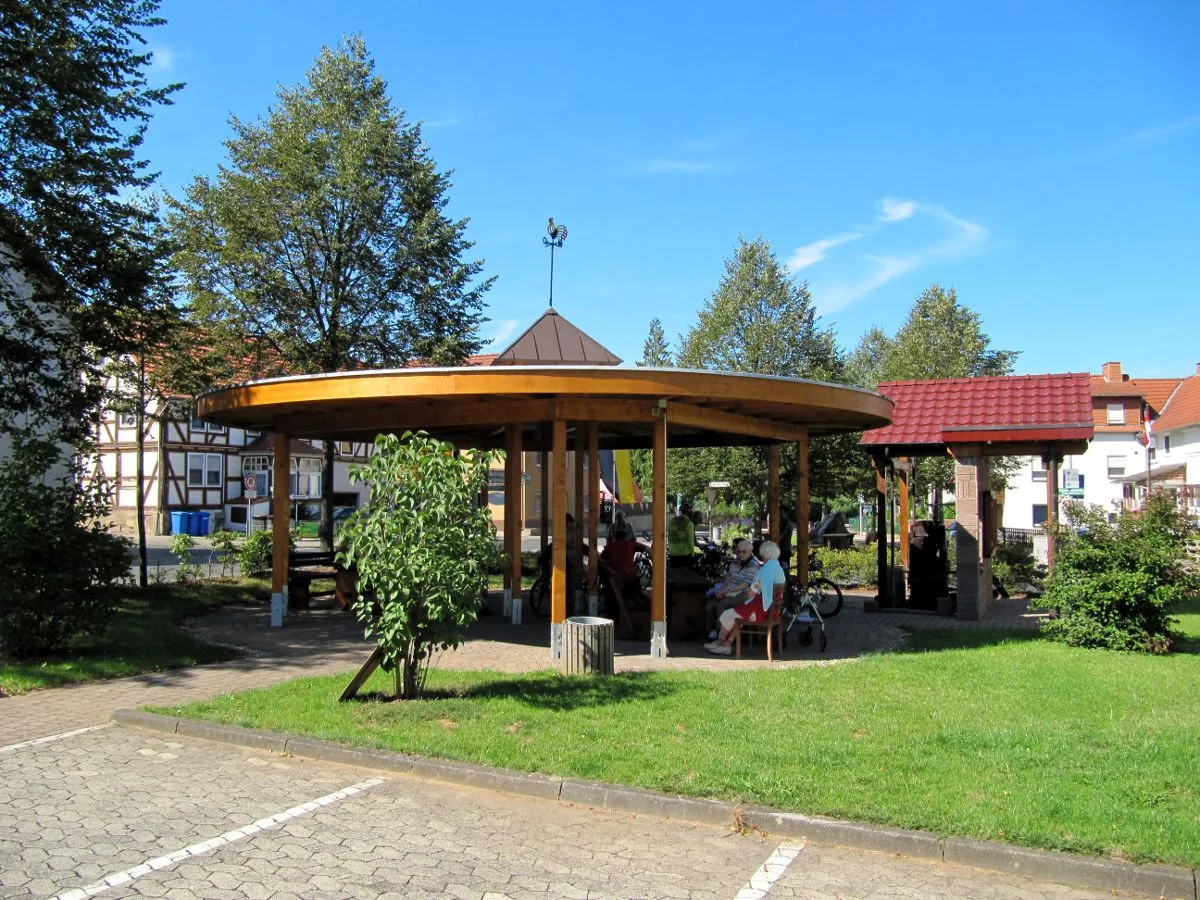 Photo showing: Germany / North Hesse / eder cycle path: Picknick place in the village "Wega"