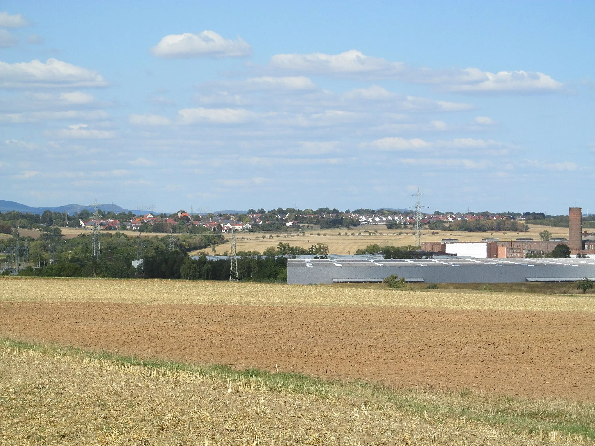 Photo showing: Blick von Osten auf die Borkener Ortsteile Kleinenglis und Großenenglis