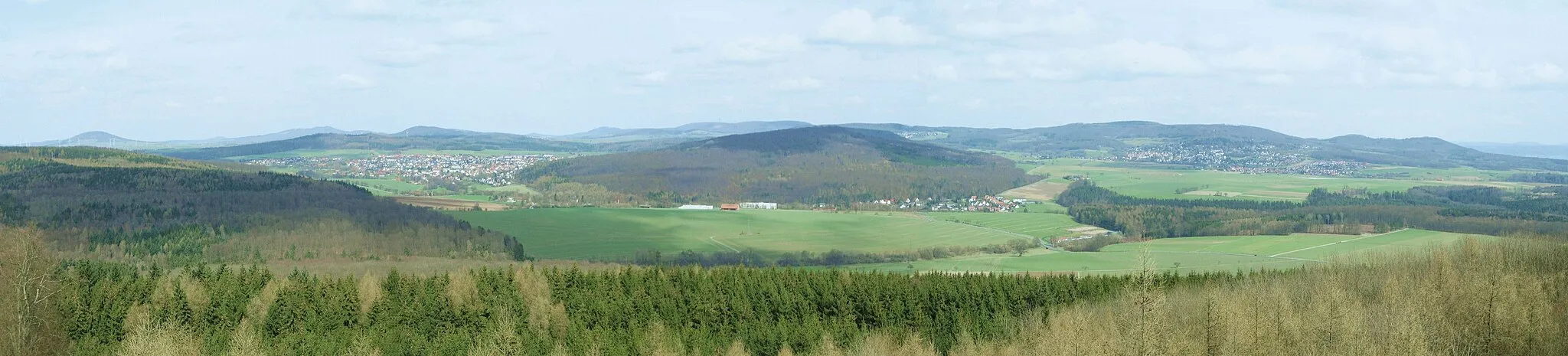 Photo showing: Germany / North Hesse / view from the oberservation tower "Klauskopf" near Elbenberg