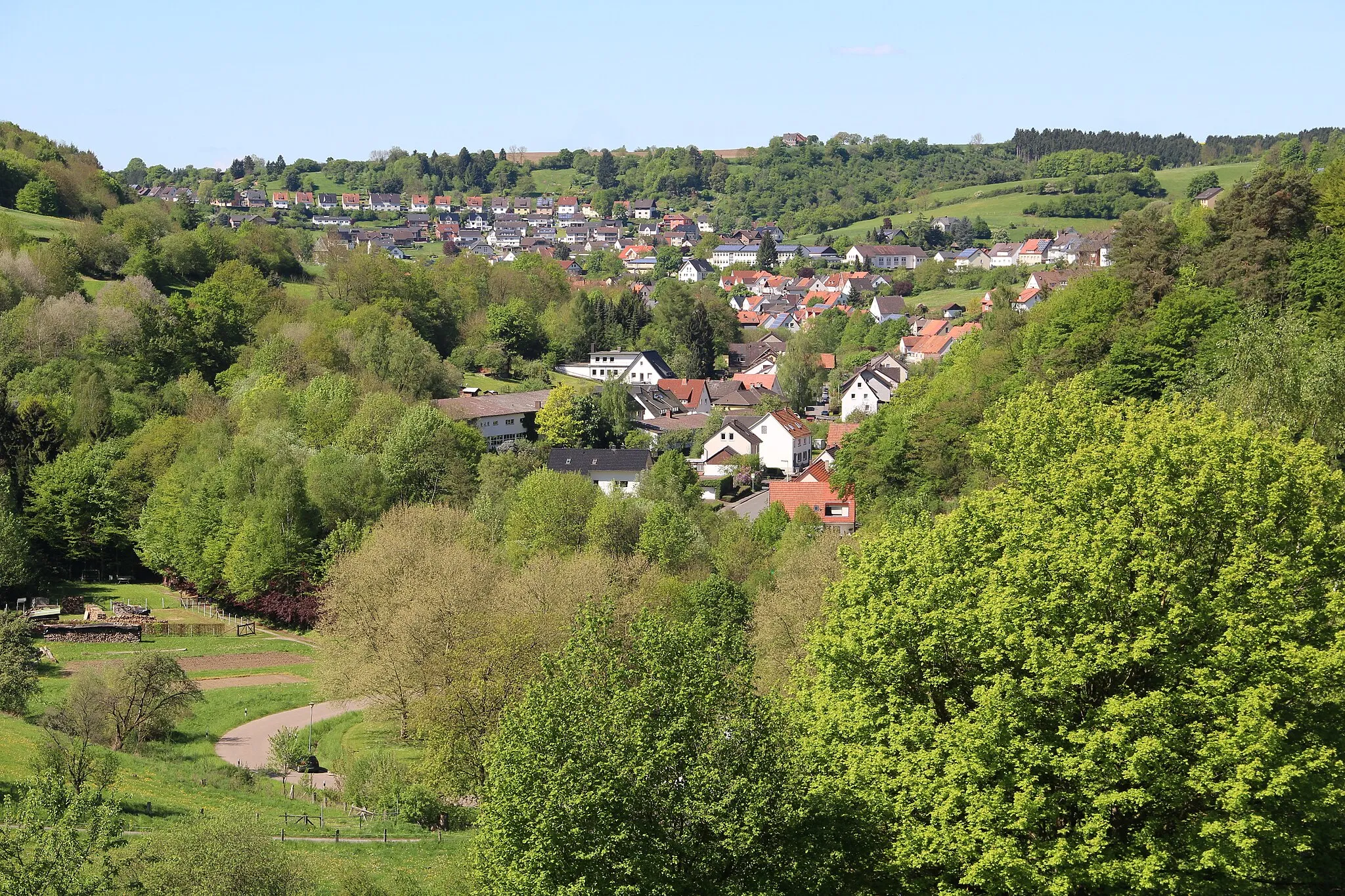 Photo showing: Dalhausen von Osten, etwas oberhalb des Friedhofs