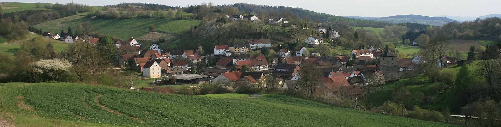 Photo showing: Panorama of Gilfershausen (Bebra)