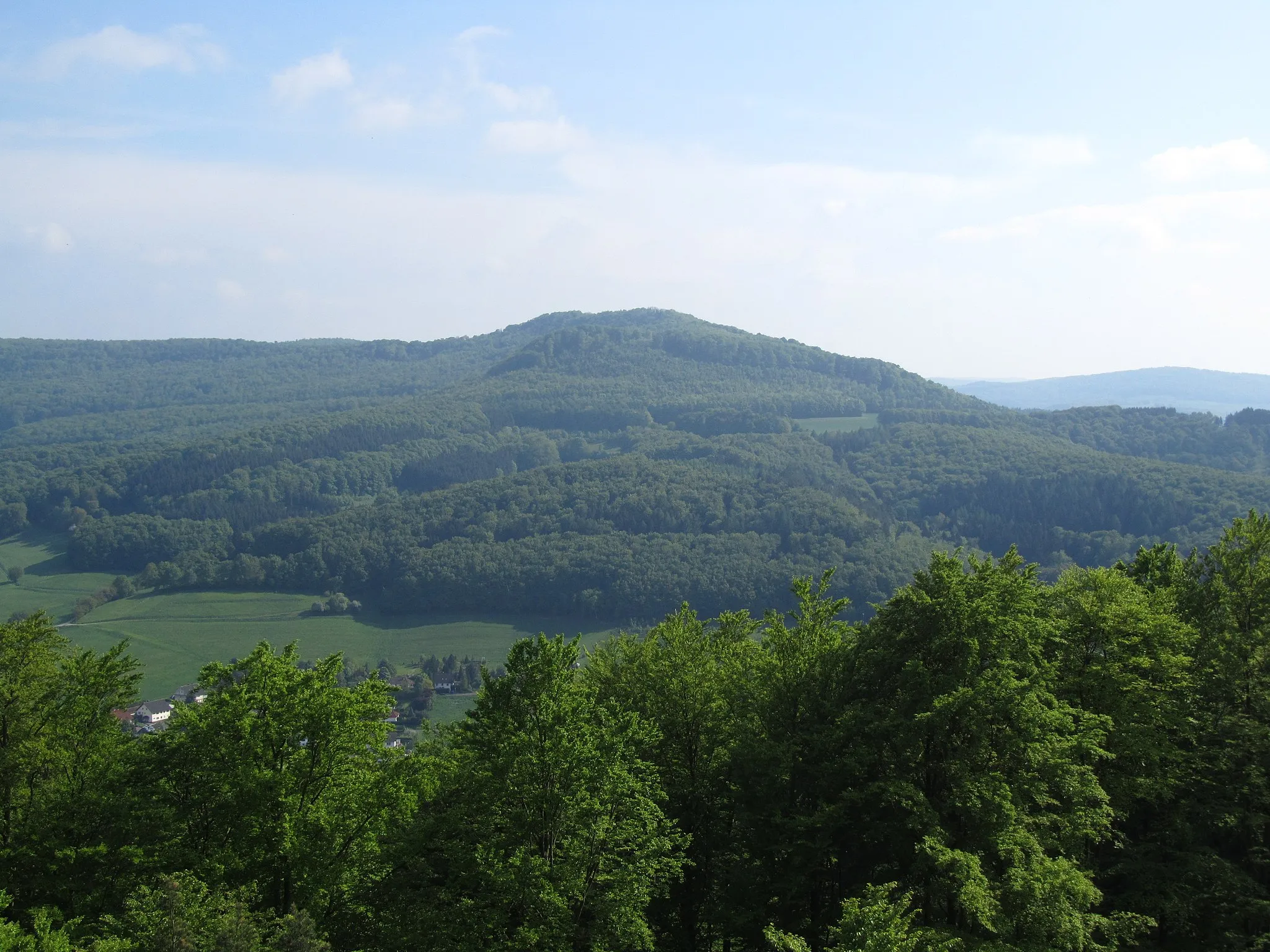 Photo showing: Der Berg Boyneburg (513 m) von Norden (Berliner Turm)