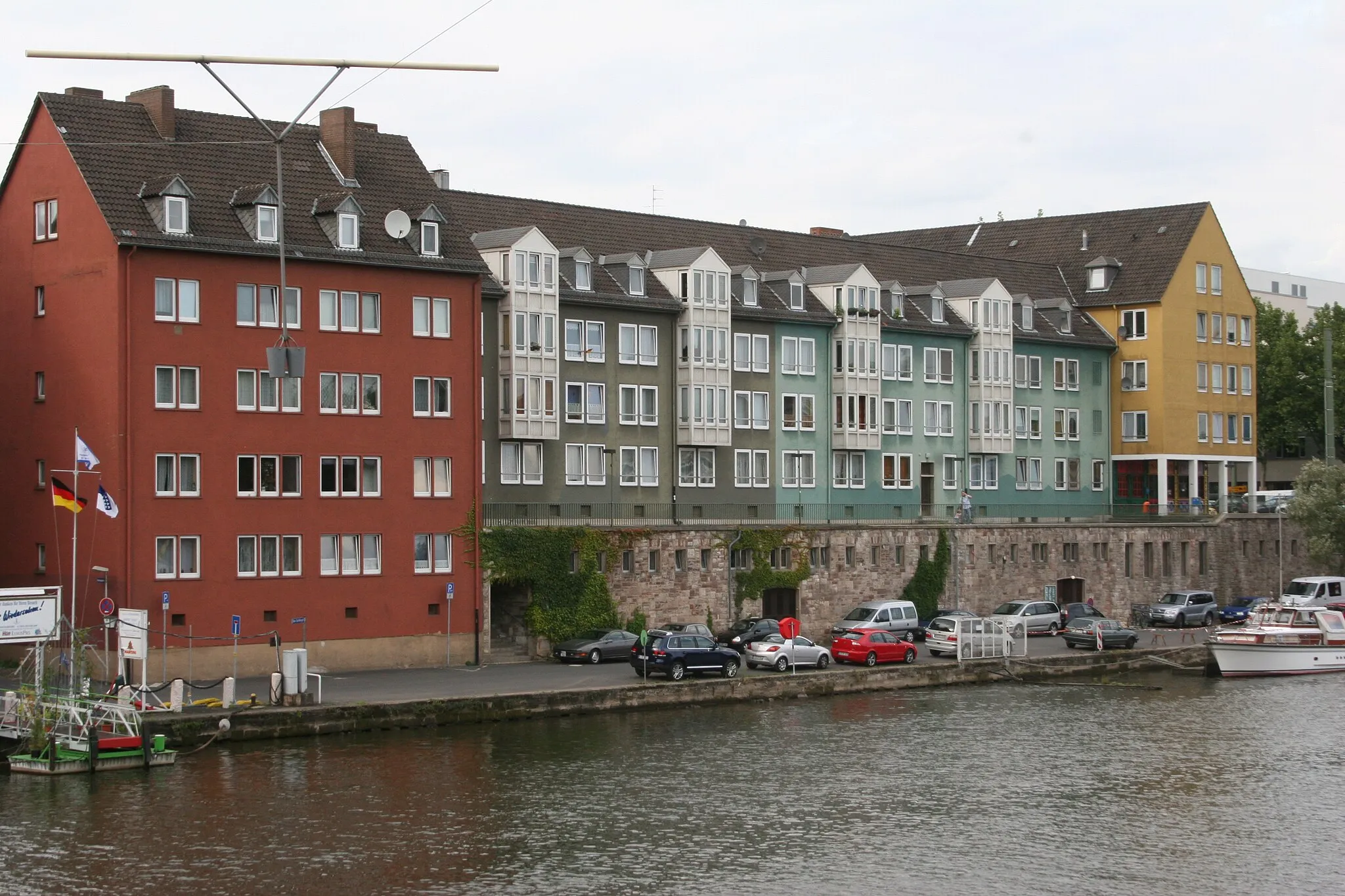 Photo showing: Houses at the Schlagd in Kassel (1953)