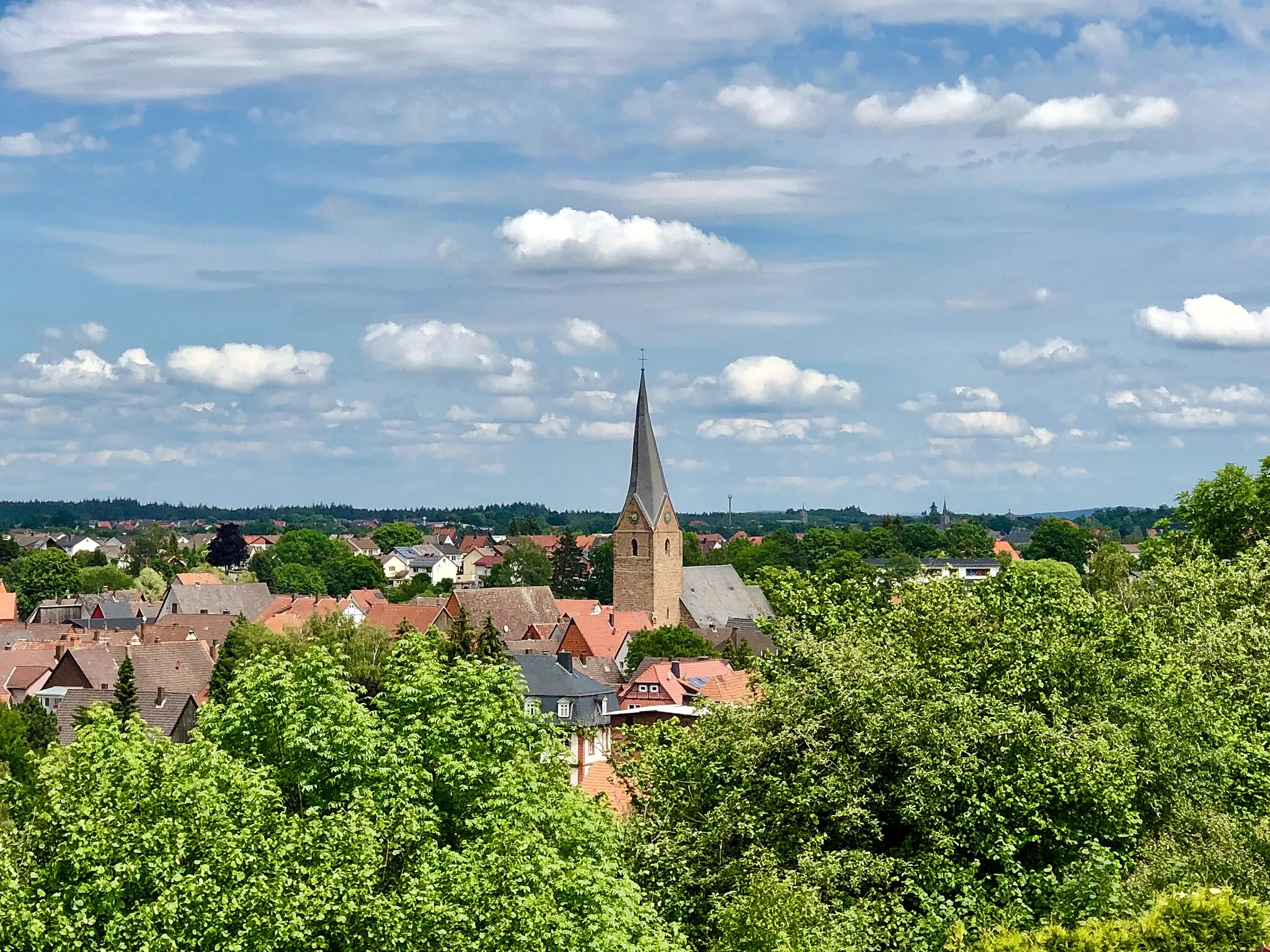 Photo showing: Mengeringhausen: Blick auf die Stadt aus Richtung Warte.