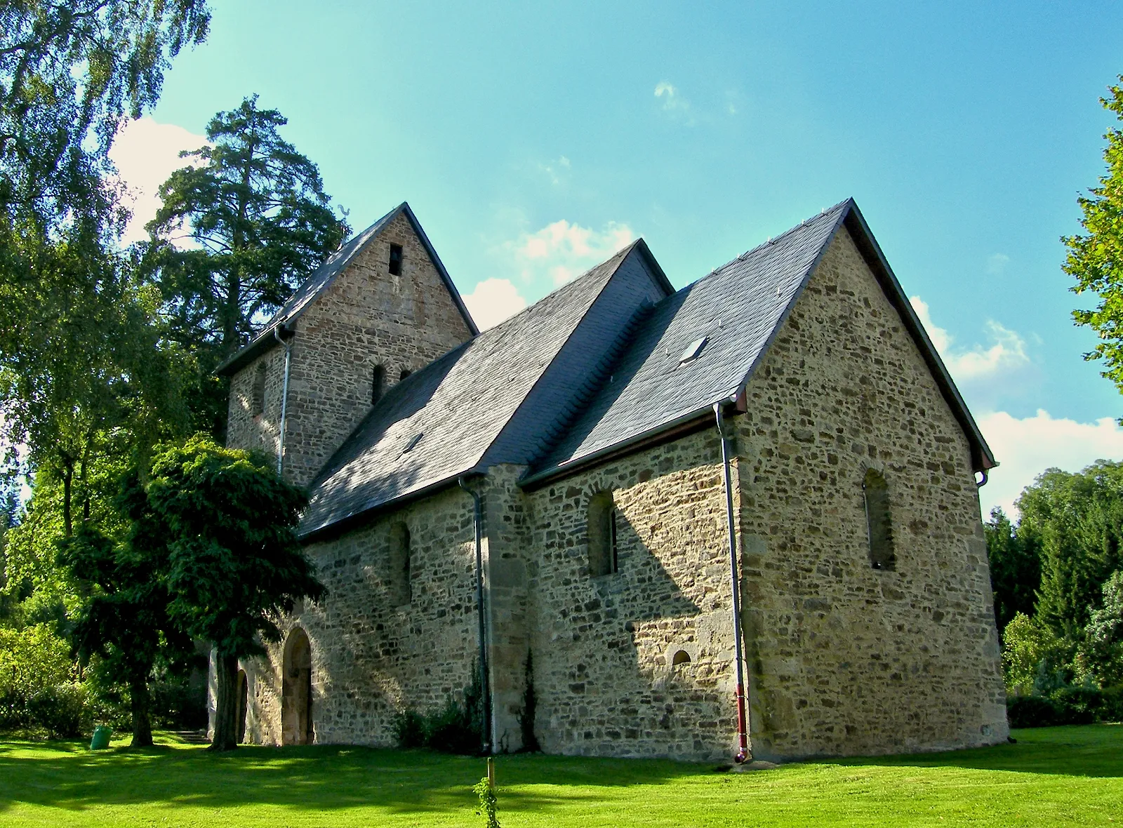 Photo showing: Romanische Kirche Korbach Rhena, Hessen, Deutschland