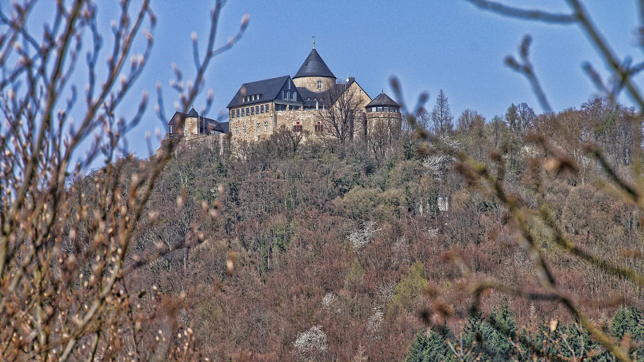 Photo showing: Das Schloss Waldeck vom Urwaldsteig aus gesehen