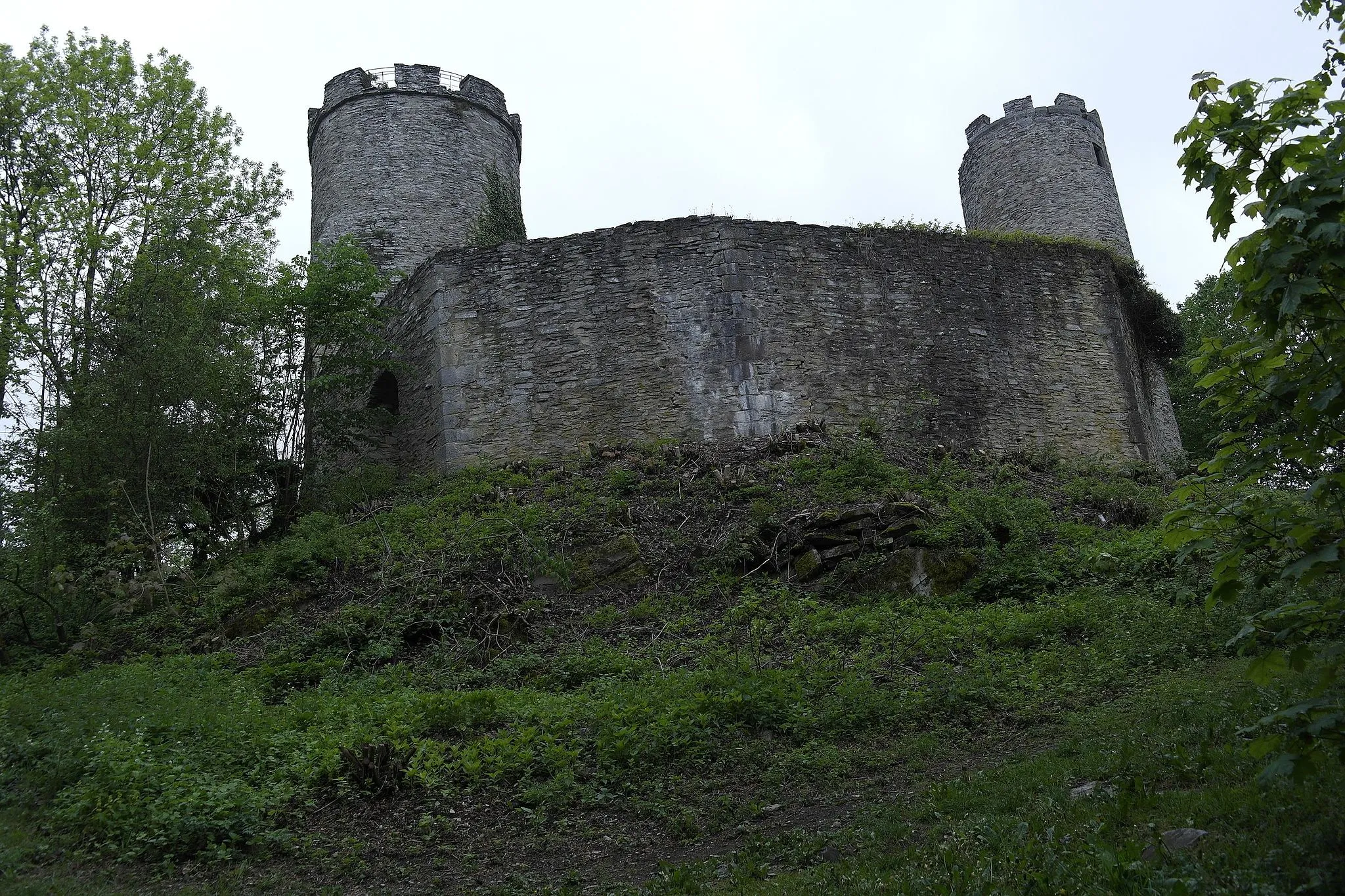 Photo showing: (LSG:HE-2631001)_Hessische Rhön, Hessische Rhön-Ebersberg (689m) mit Burgruine Ebersburg