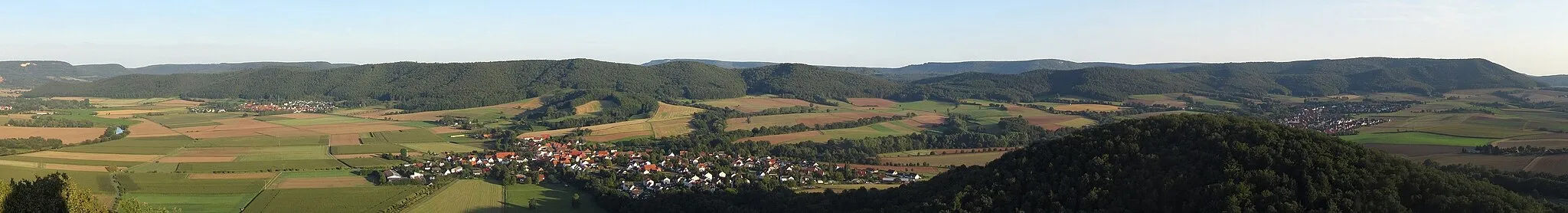 Photo showing: Panoramic view from Bismarcktower on the Great Leuchtberg near Eschwege.