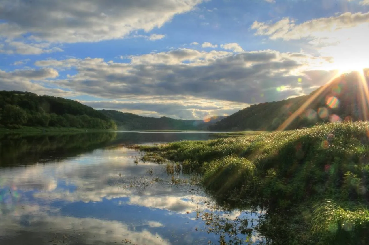 Photo showing: A September´s sunset below the Hochstein campground