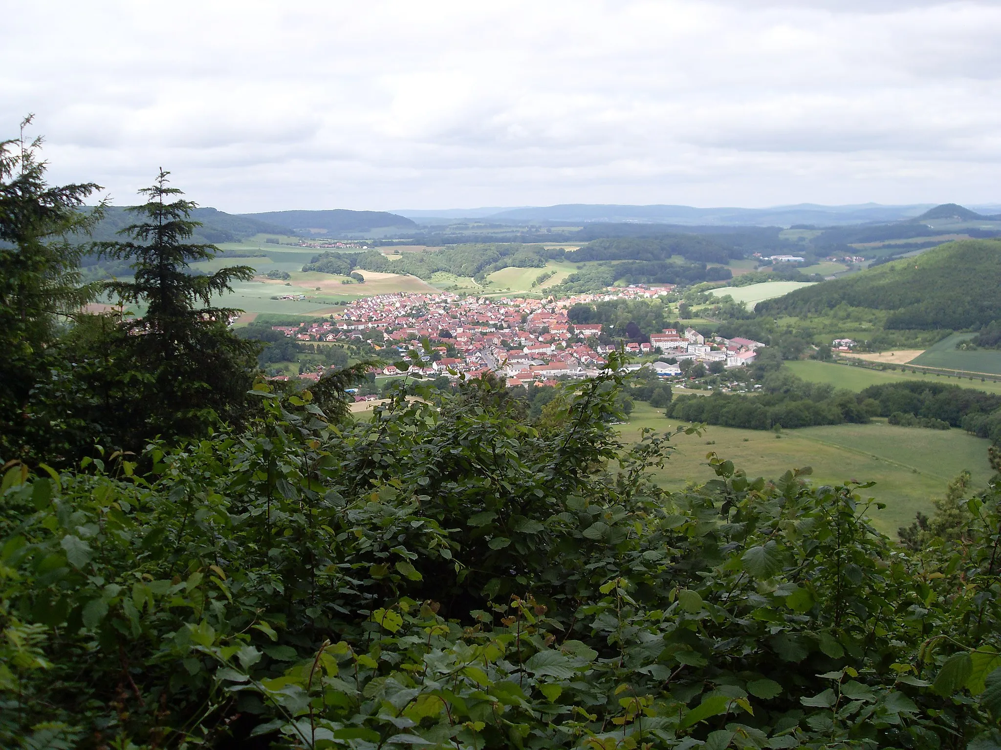 Photo showing: View on Uder, Thuringia, Germany, from Elisabethhöhe