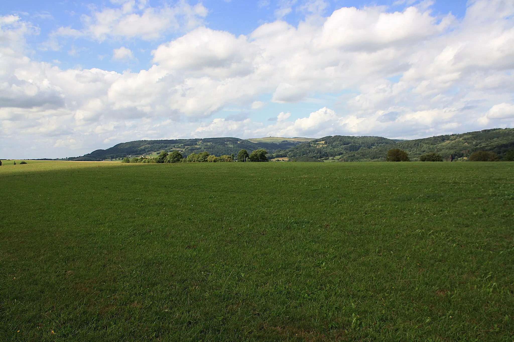 Photo showing: Blick vom Bereich Dammelhof auf Eube, Wasserkuppe und Feldberg