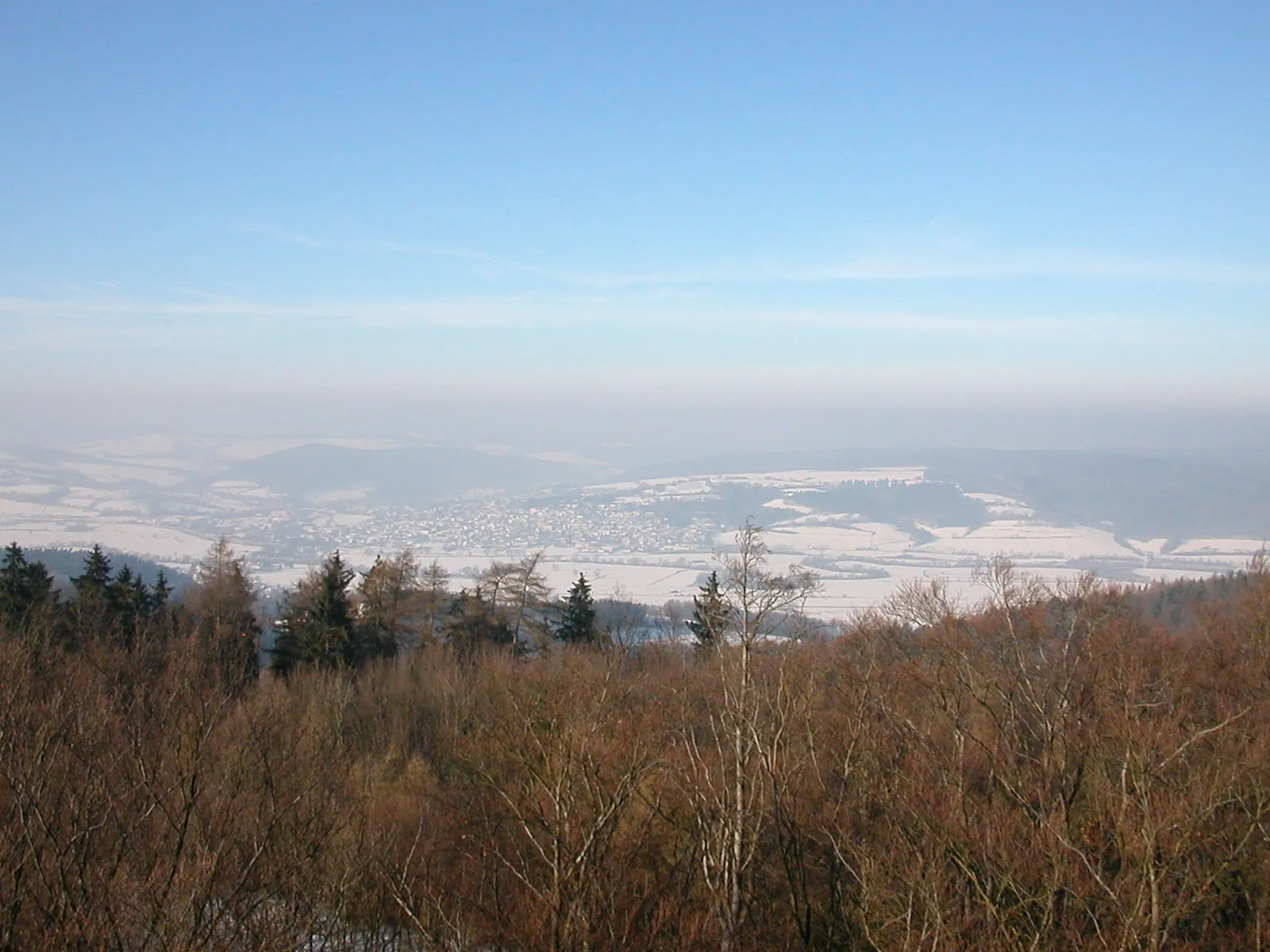 Photo showing: Blick vom Heussner-Turm auf ein verschneites Niederaula