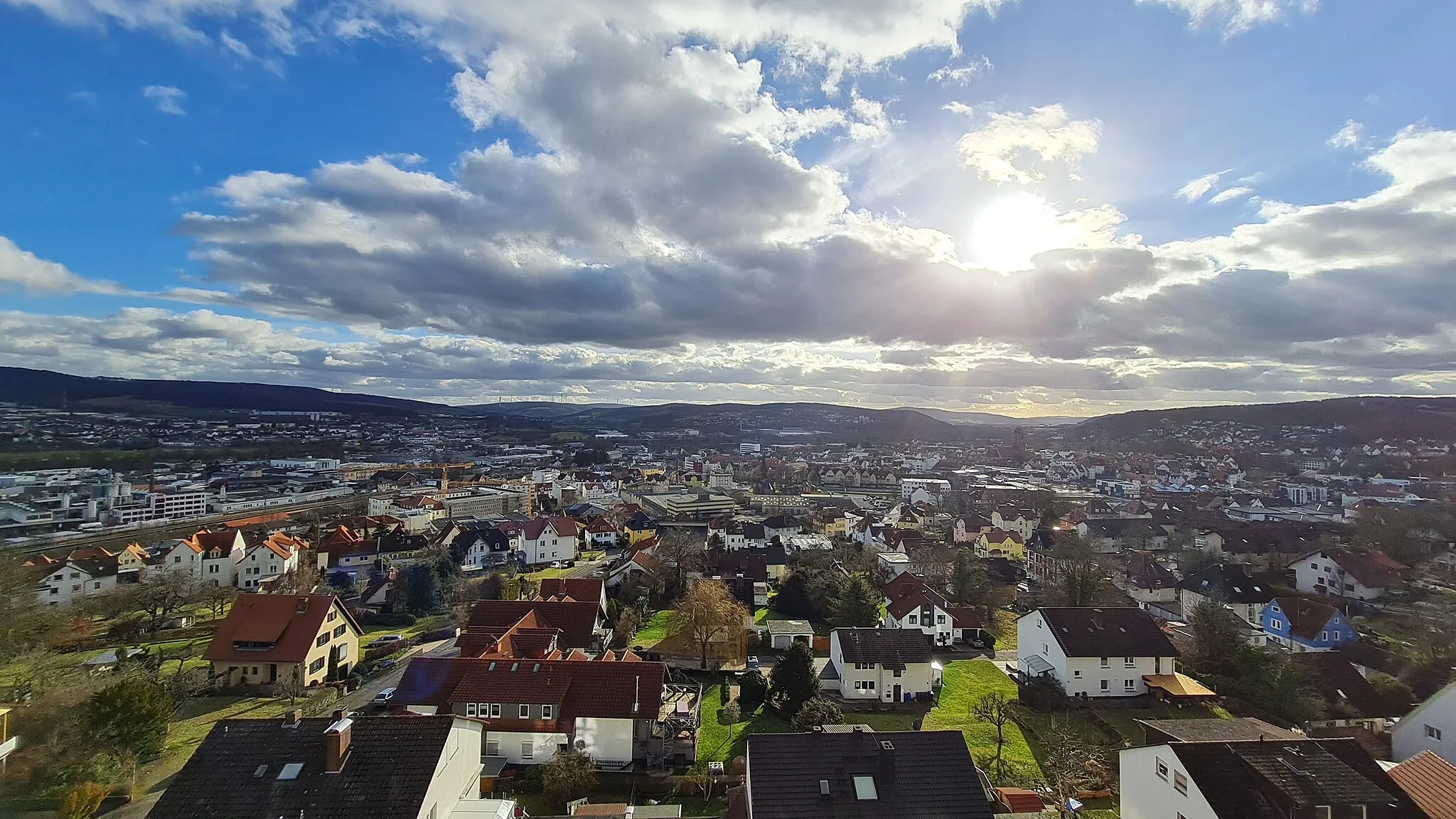 Photo showing: Die Sicht auf Bad Hersfeld vom Klinikum aus.