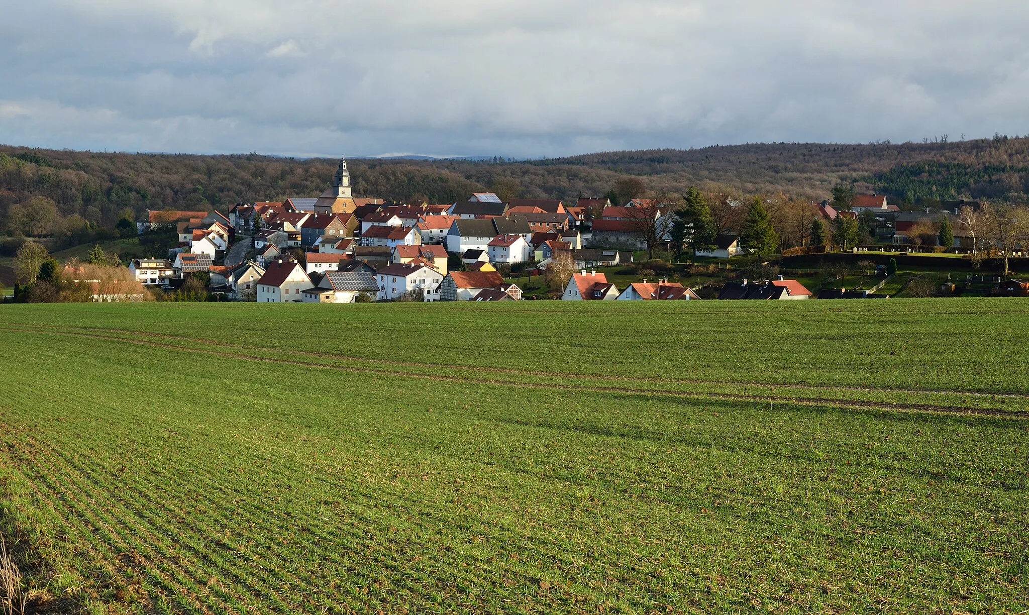 Photo showing: Sebbeterode von Westen