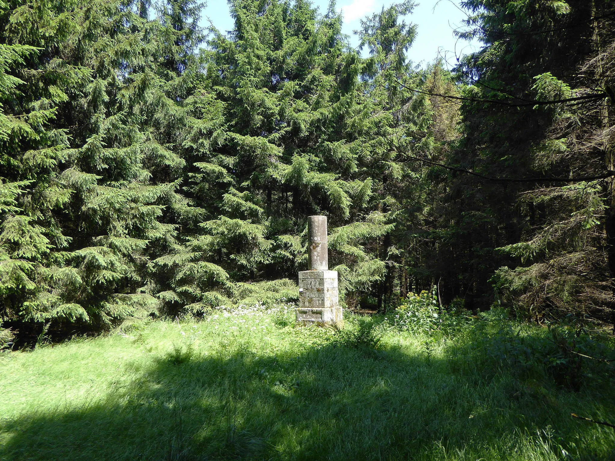 Photo showing: Alter trigonometrischer Punkt auf der Kasseler Kuppe des Hohen Meißner; eventuell Gipfelpunkt (753.6 m)