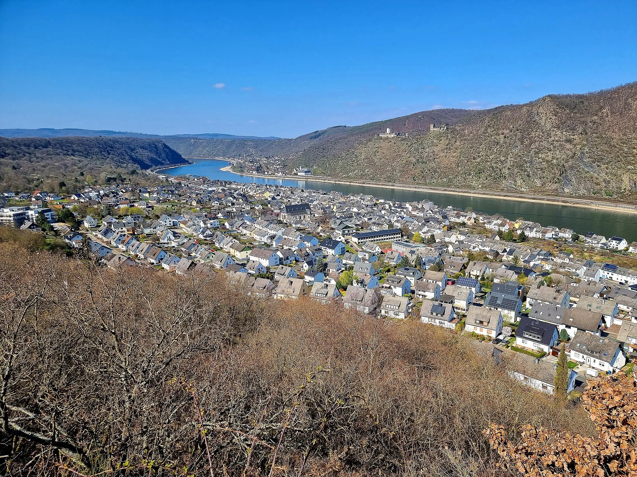 Photo showing: Bad Salzig, part of the municipality of Boppard. Rhineland-Palatinate, Germany