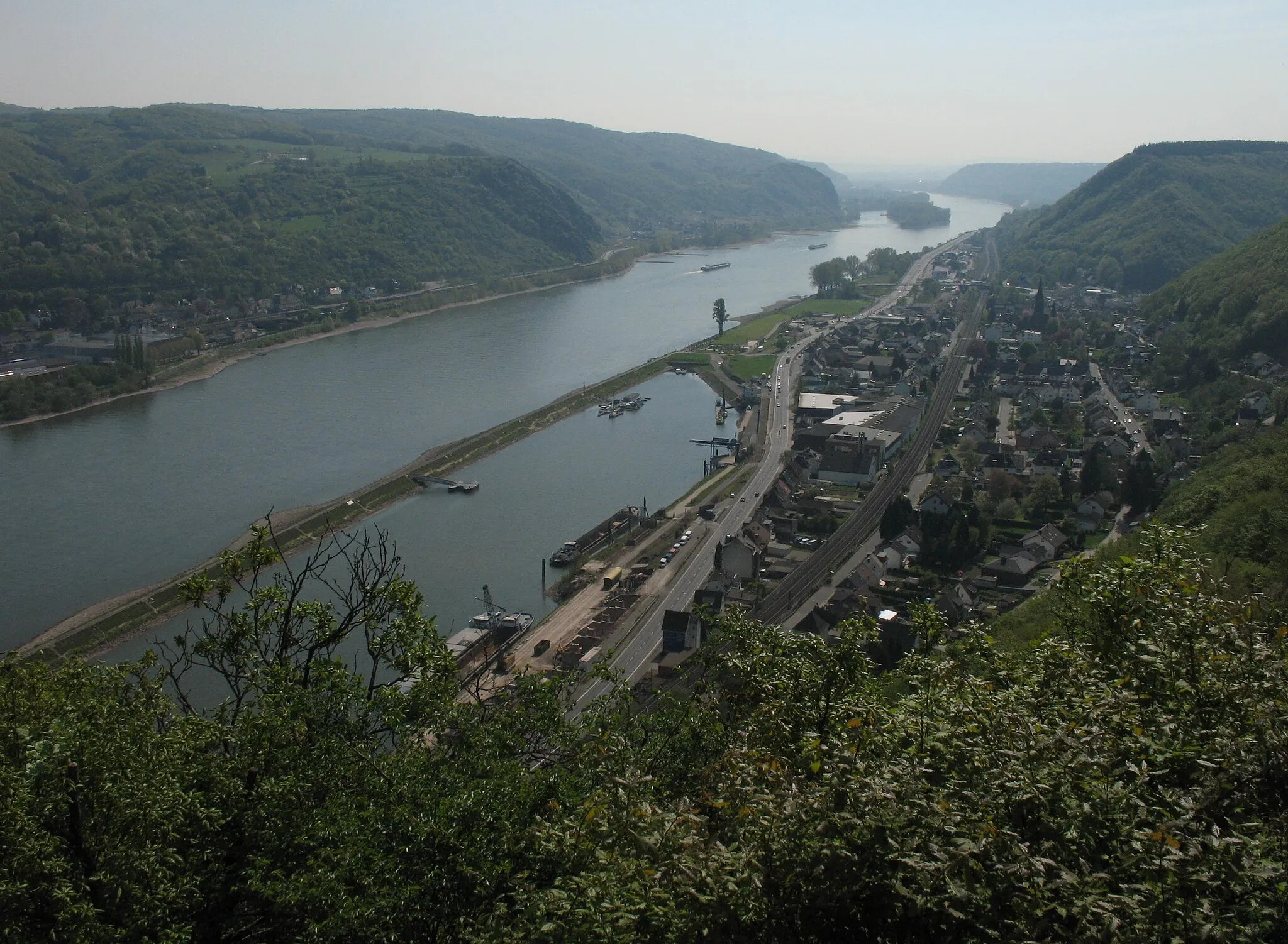 Photo showing: View from Reuterslei in Bad Breisig in Rhineland-Palatinate, Germany