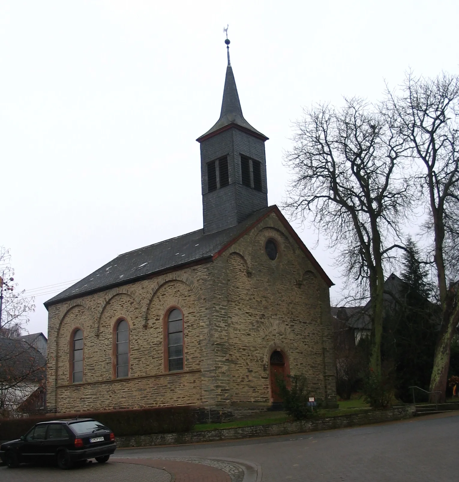 Photo showing: Church of Leideneck in the Hunsrück area, Germany