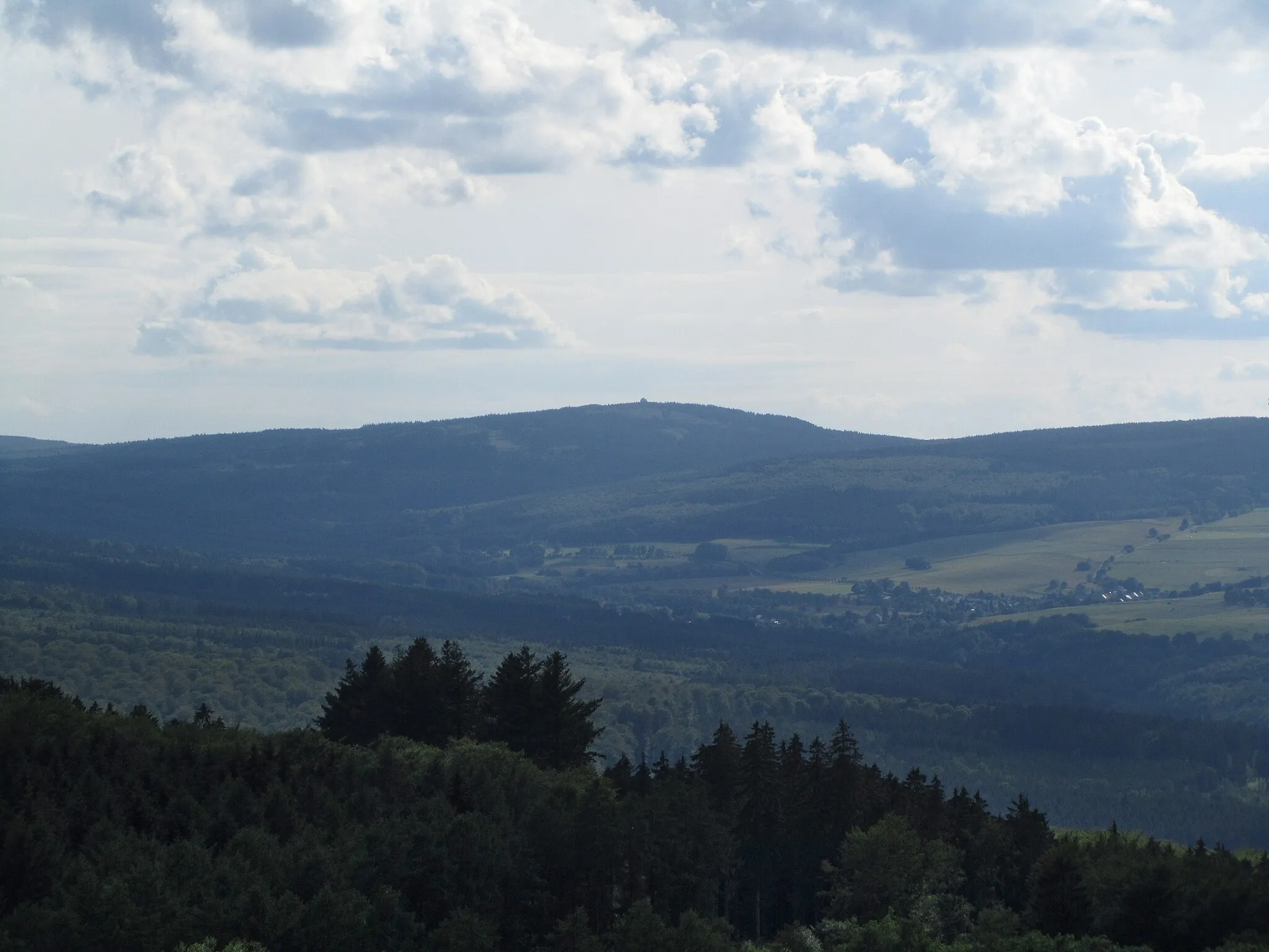 Photo showing: Blick von Burg Wildenburg zum Erbeskopf