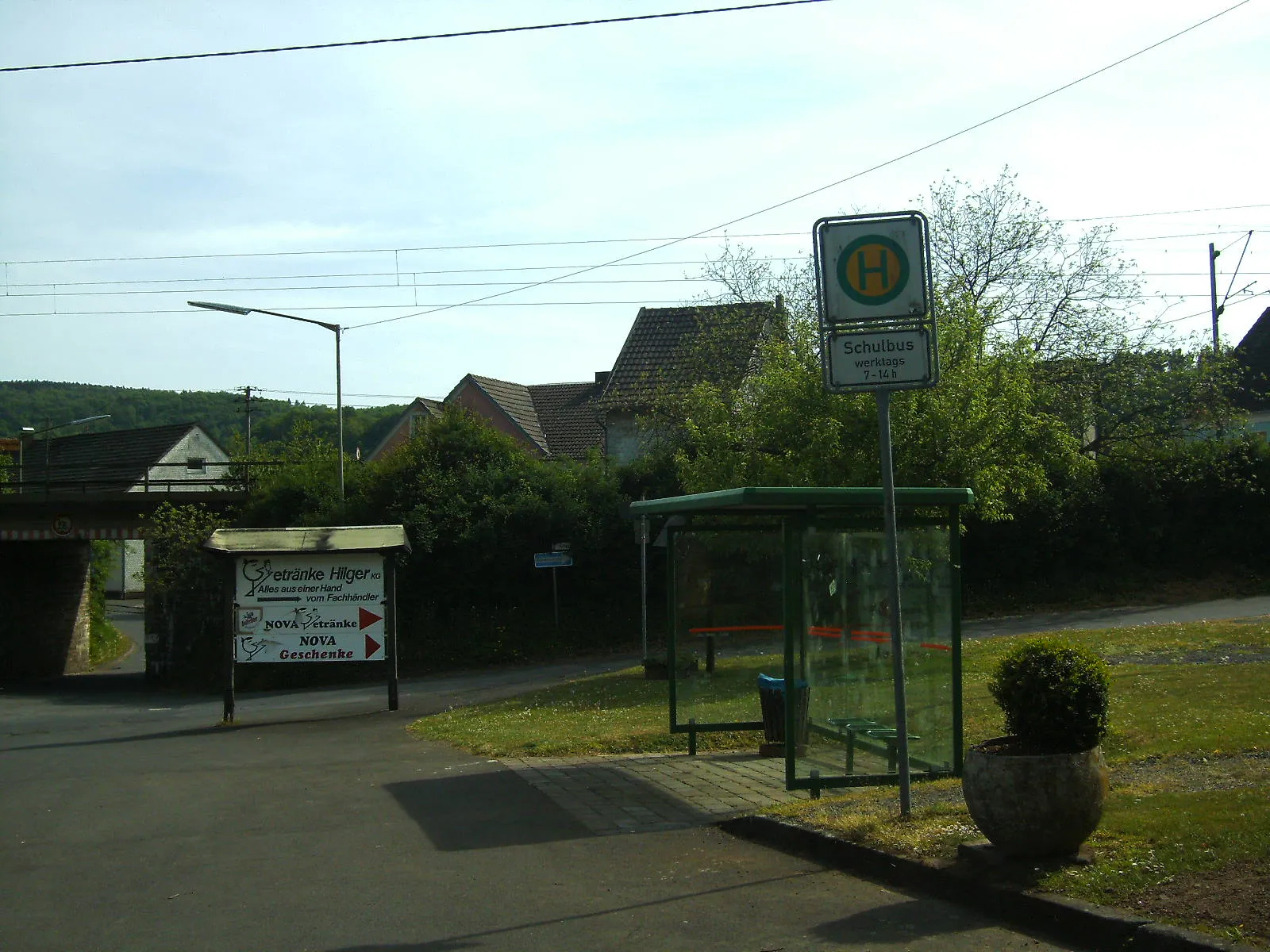 Photo showing: Bus stop Opperzau in german municipality Windeck