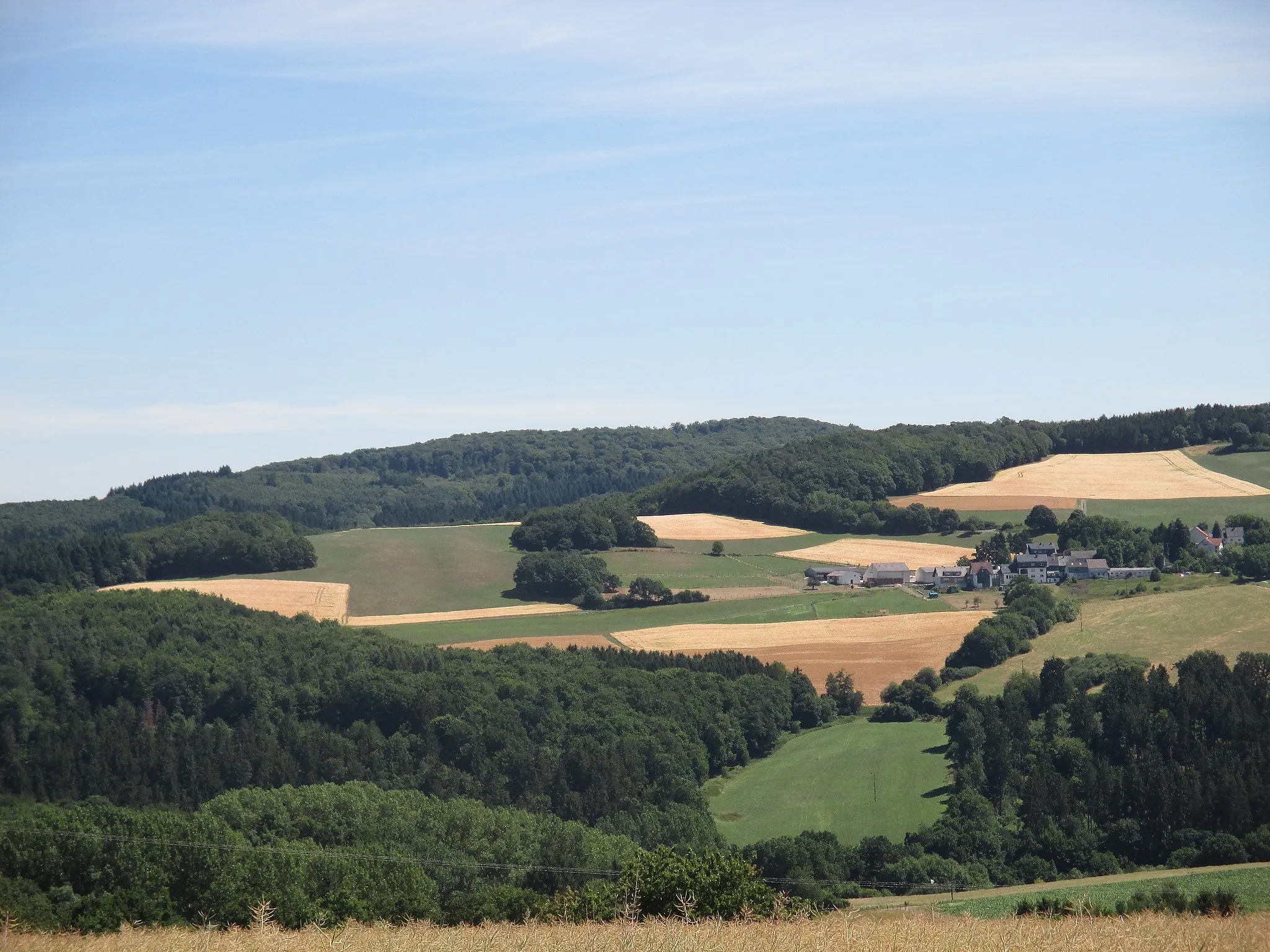 Photo showing: Grundbachtal mit Weißler Höhe im Westlichen Hintertaunus