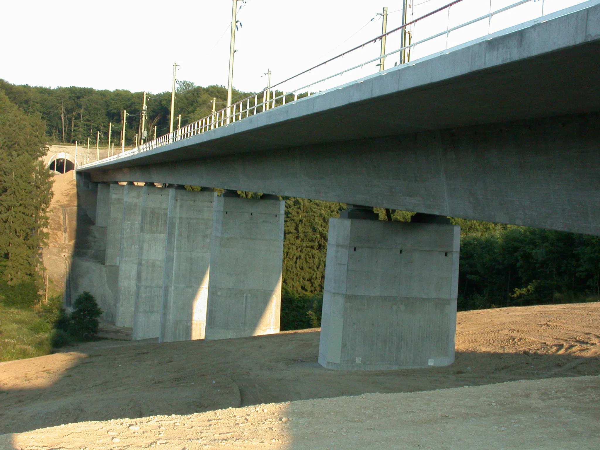 Photo showing: Wiesengrund-Brücke der ICE-Strecke Frankfurt-Köln im Gebiet der Gemeinde Heilberscheid, Deutschland