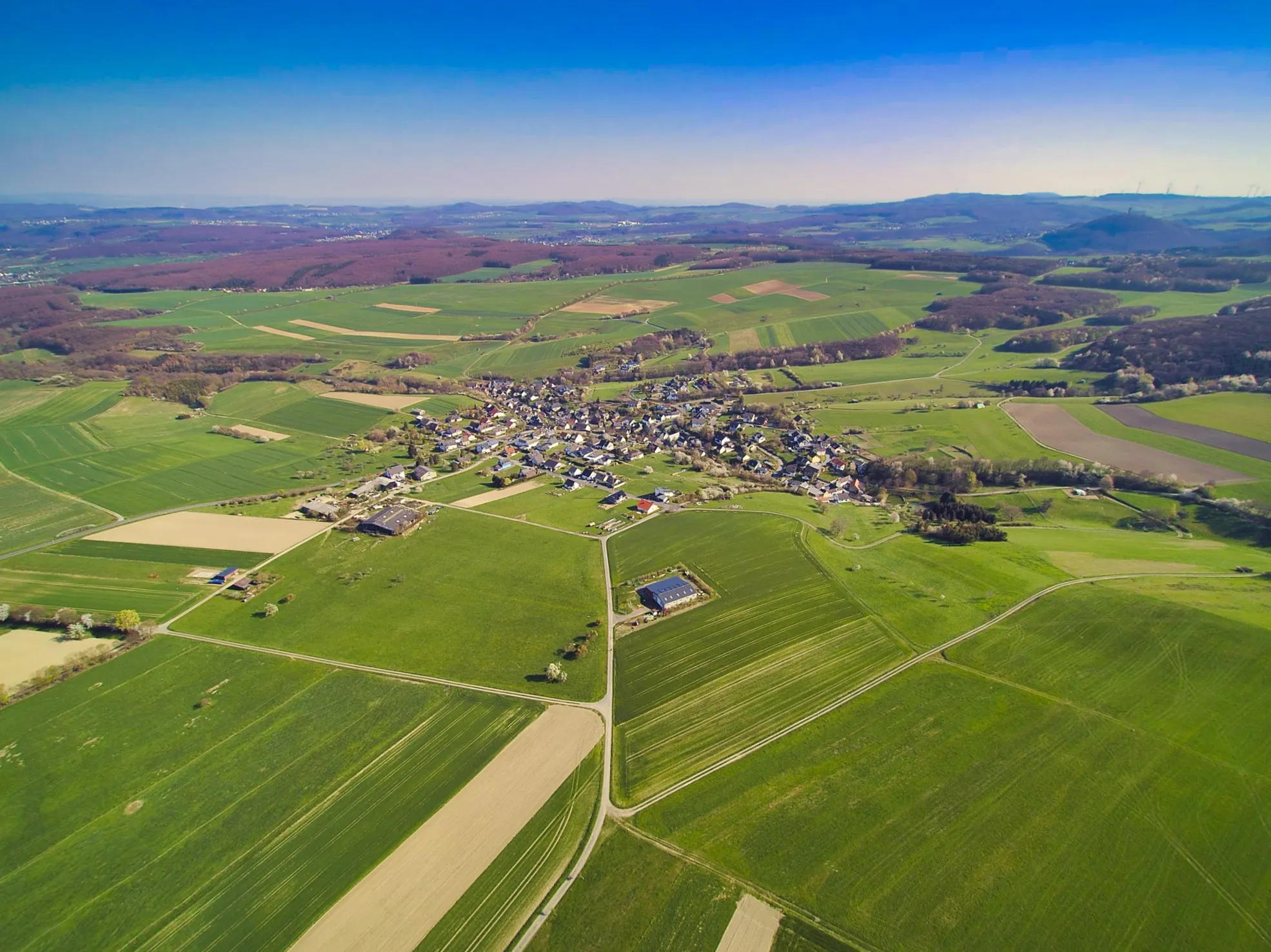 Photo showing: Dedenbach aus der Vogelperspektive