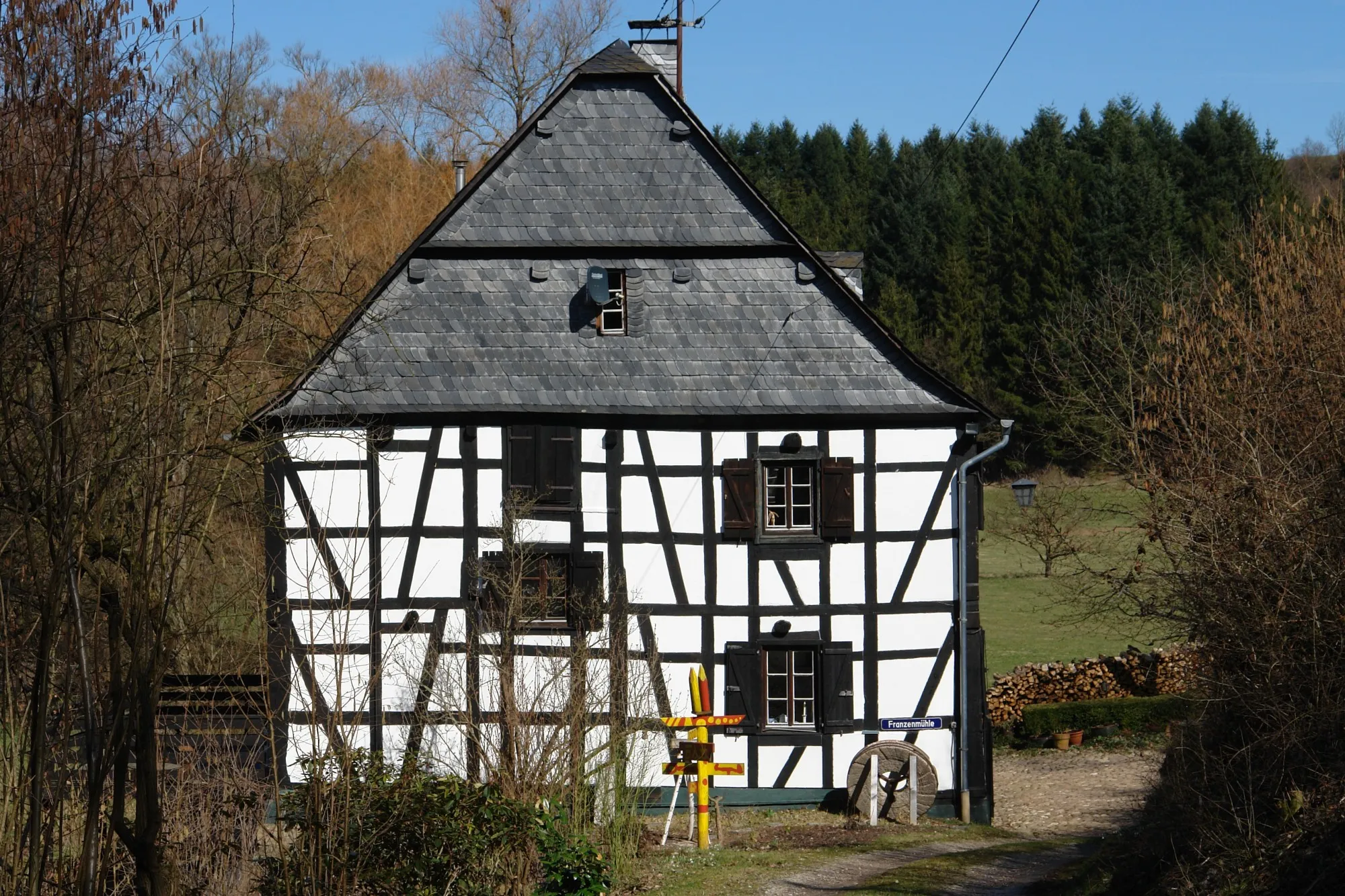 Photo showing: Franzenmühle, Fachwerkhaus, Bj. 1822